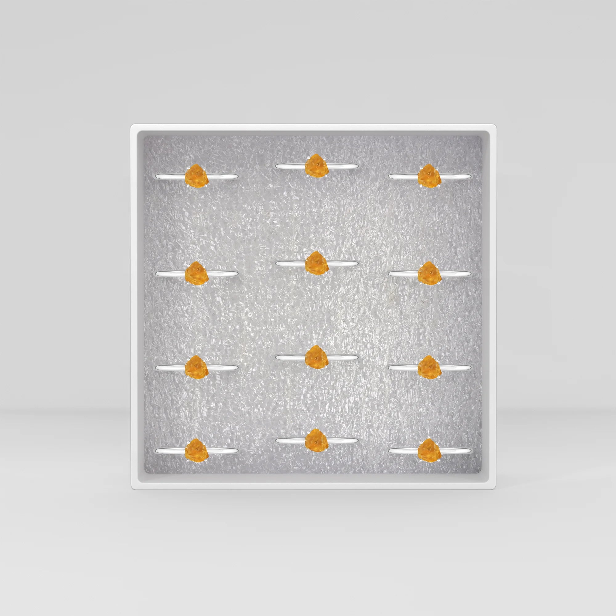 citrine stackable prong-set ring