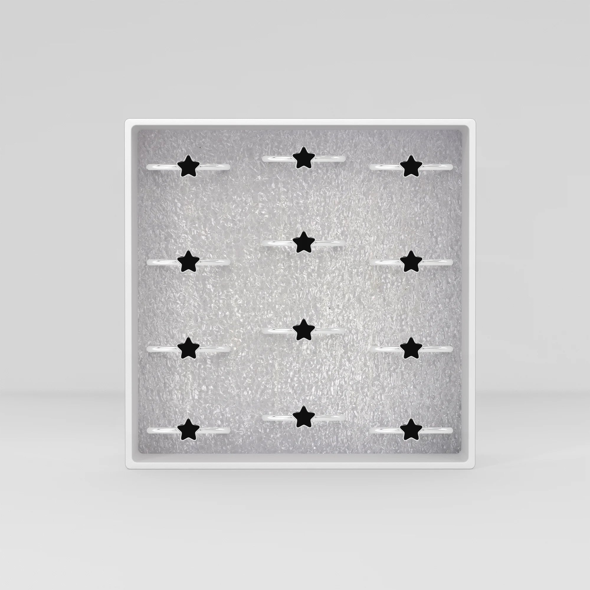 black tourmaline stackable bezel-set ring