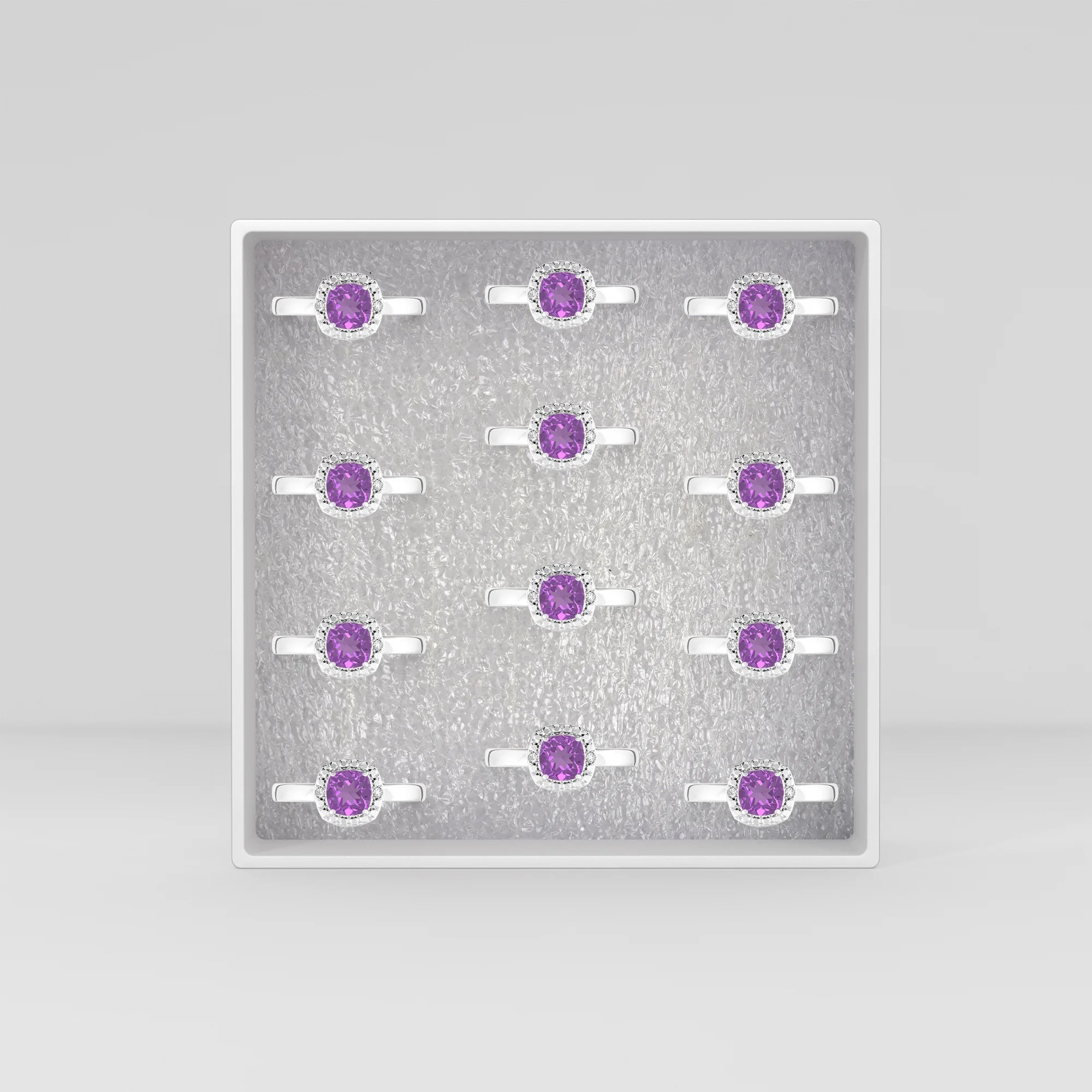 amethyst prong-set ring