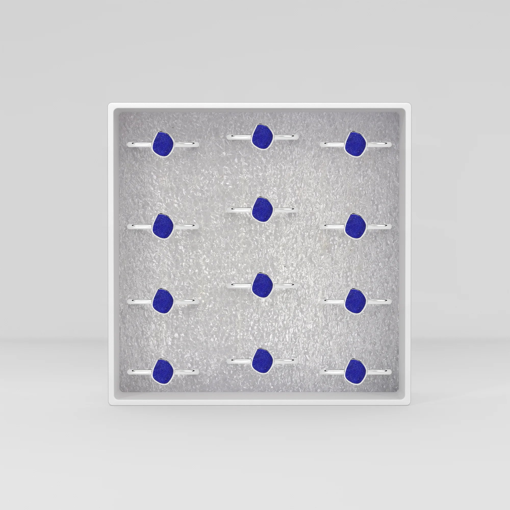 lapis lazuli stackable bezel-set ring