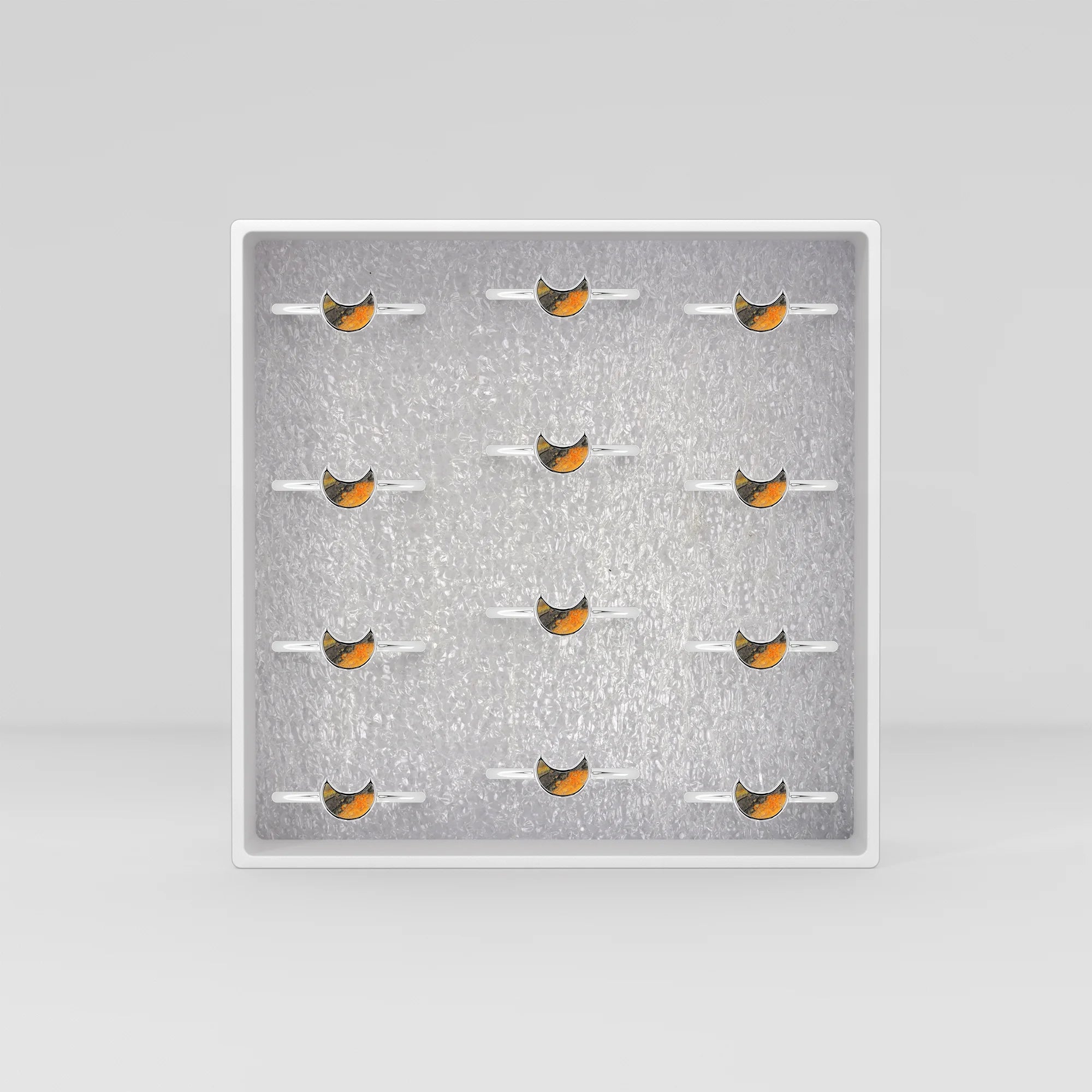 bumble bee stackable bezel-set ring