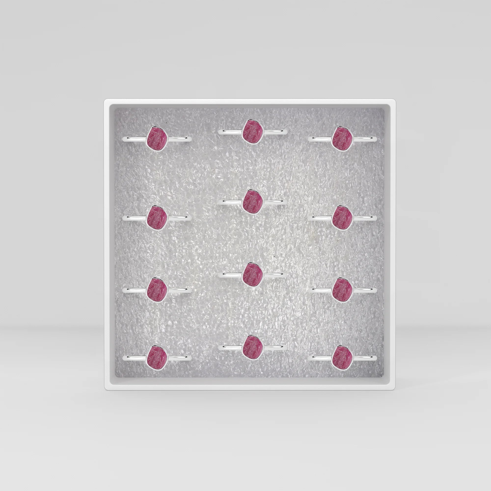 ruby stackable bezel-set ring