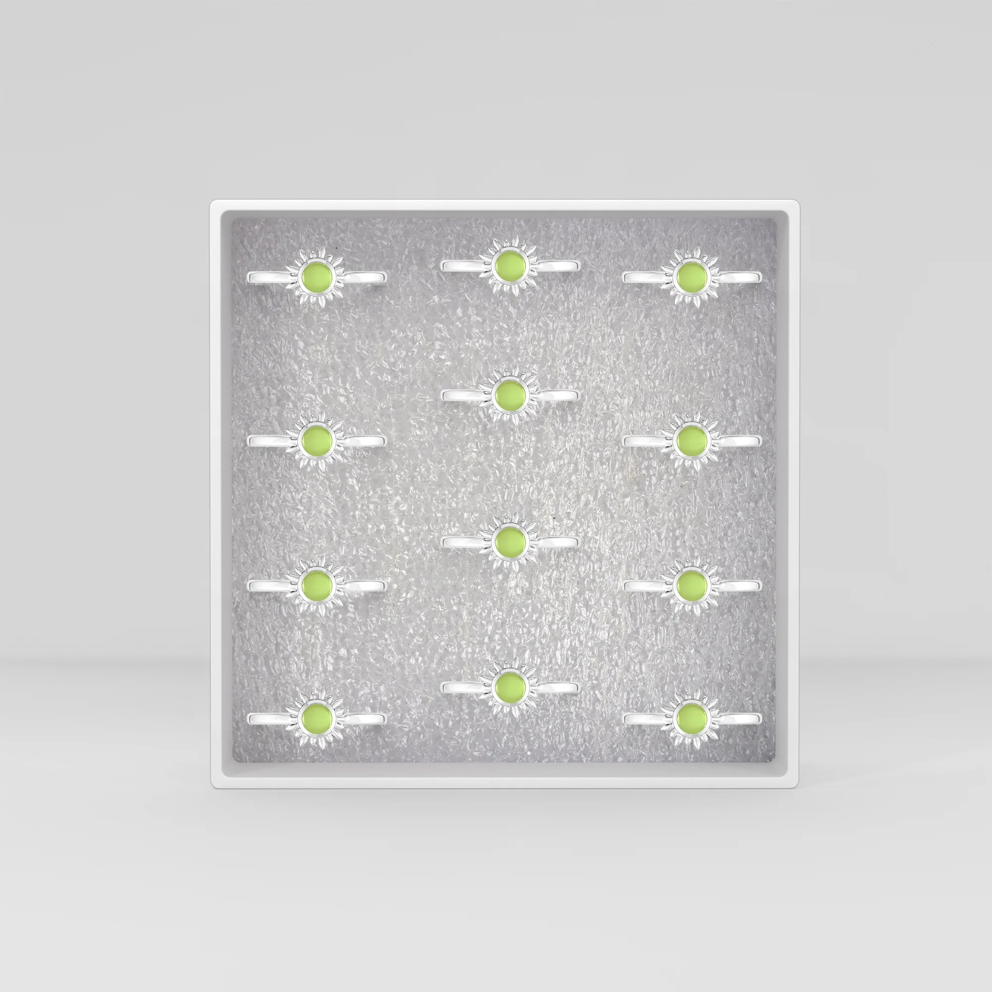 peridot bezel-set ring