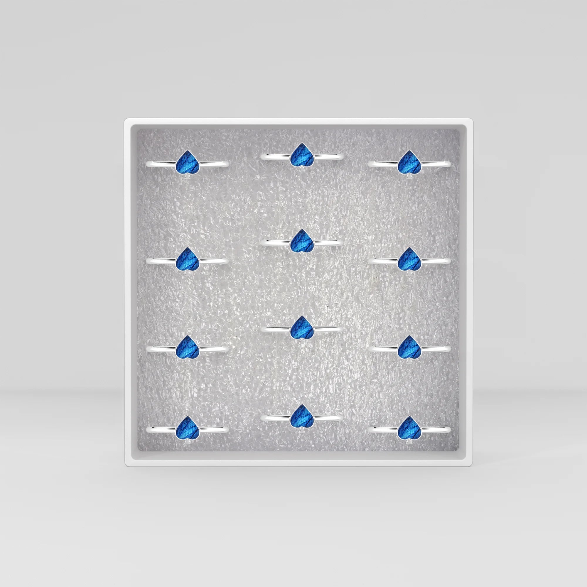 labradorite stackable bezel-set ring