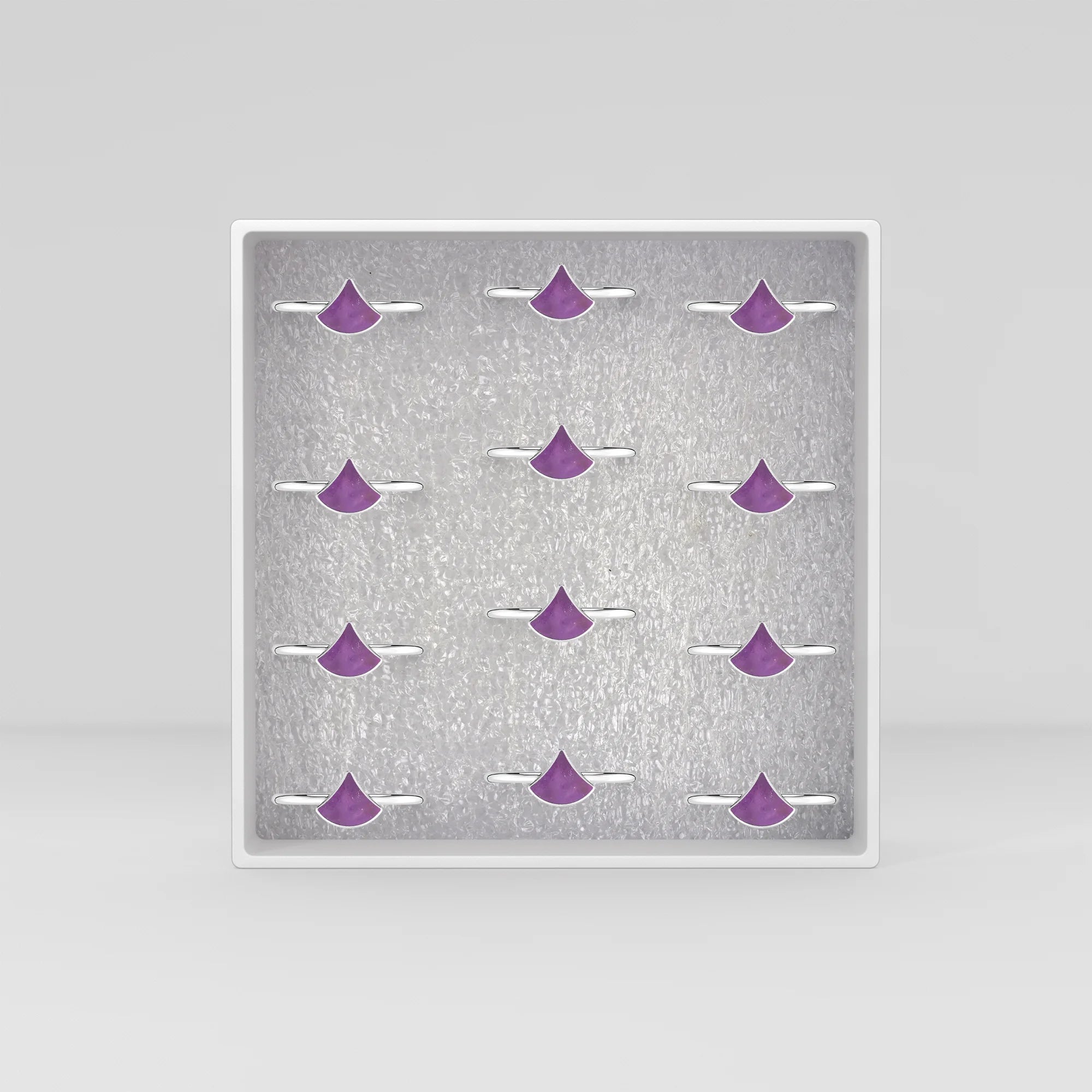 amethyst stackable bezel-set ring