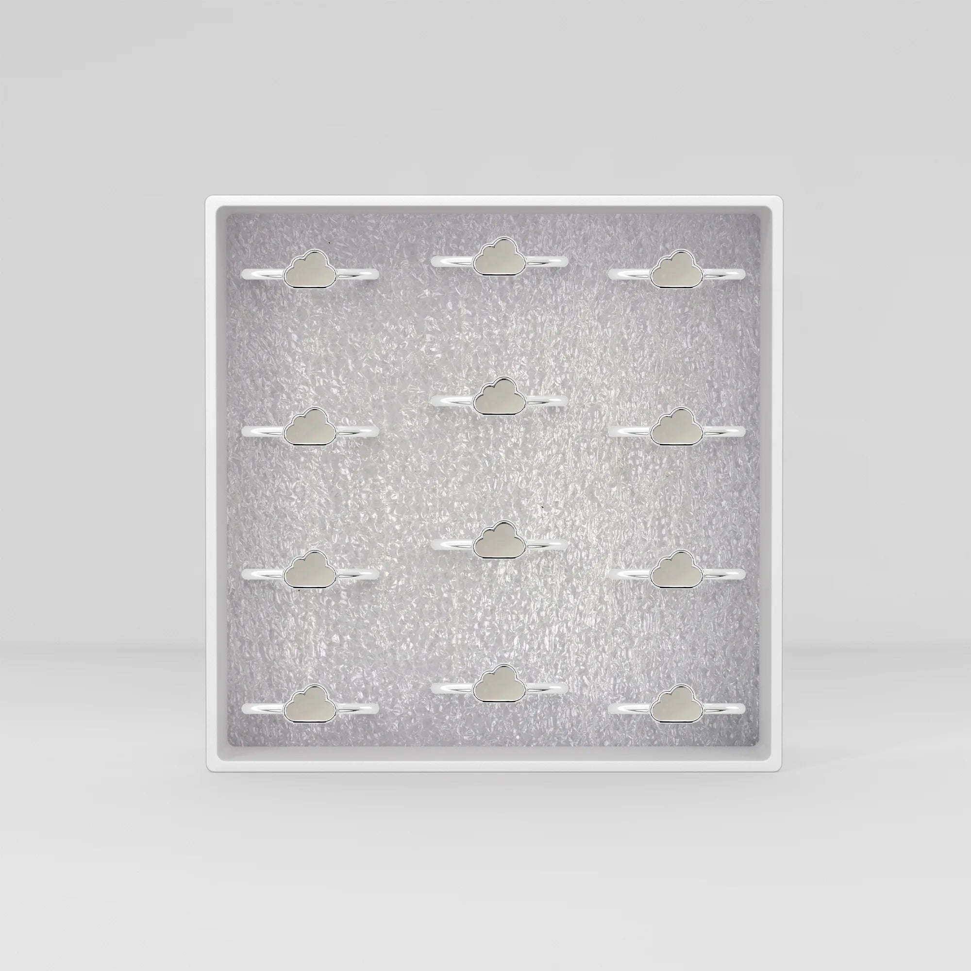 mother of pearl stackable bezel-set ring