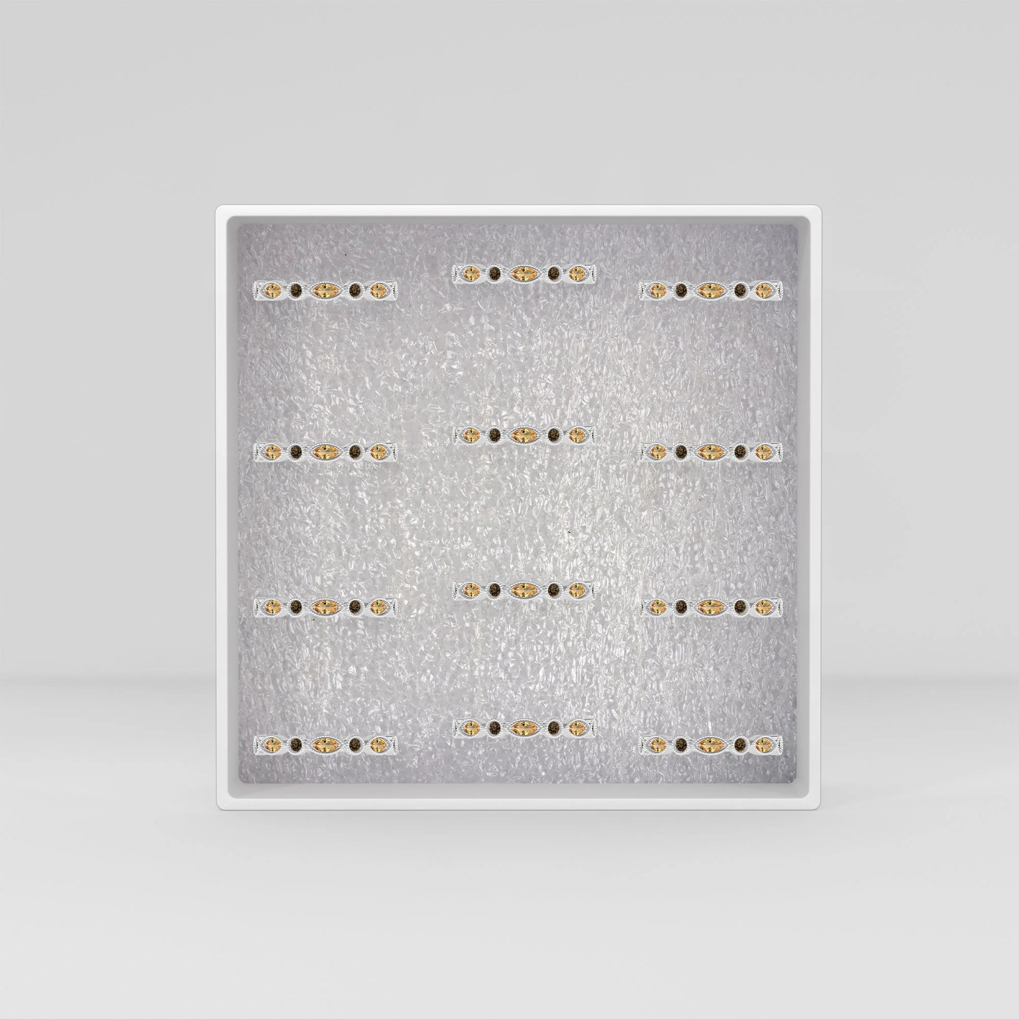 citrine-smoky-quartz bezel-set ring