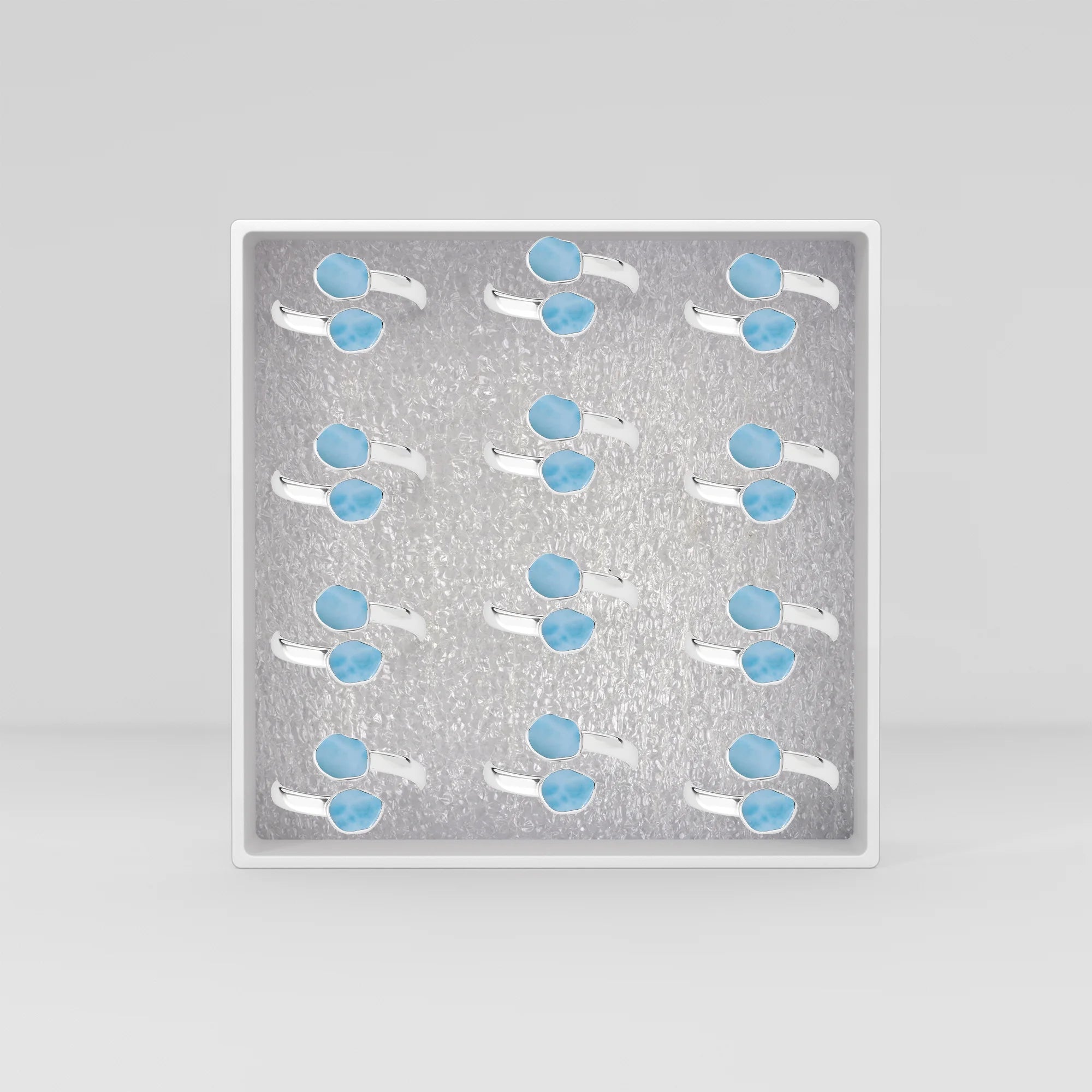 larimar bezel-set ring