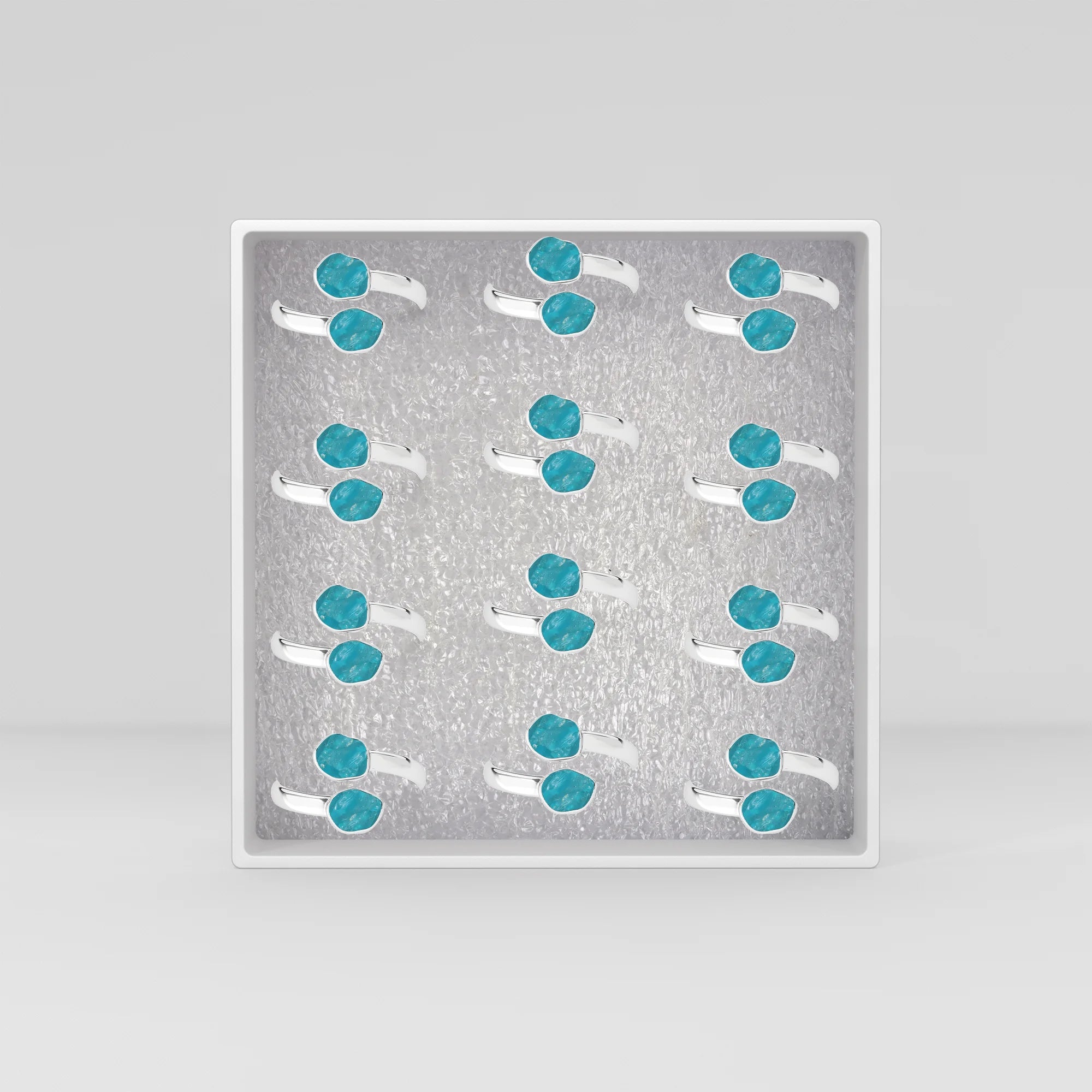 paraiba apatite bezel-set ring