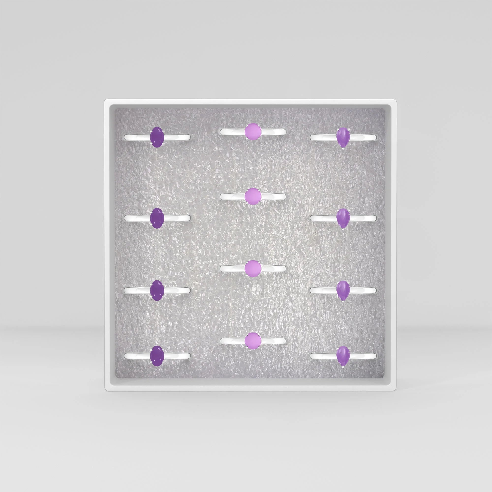 amethyst stackable prong-set ring