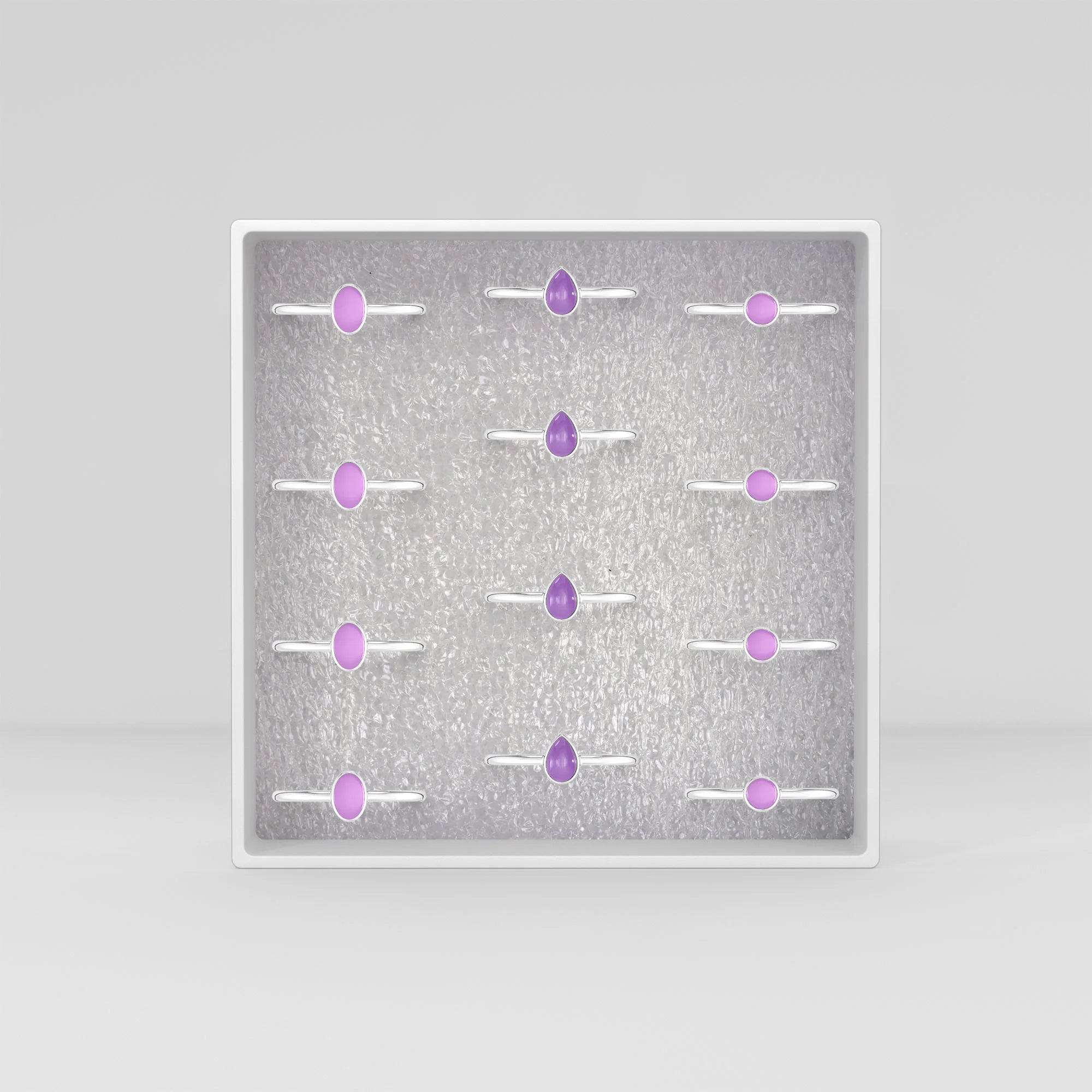 amethyst bezel-set ring