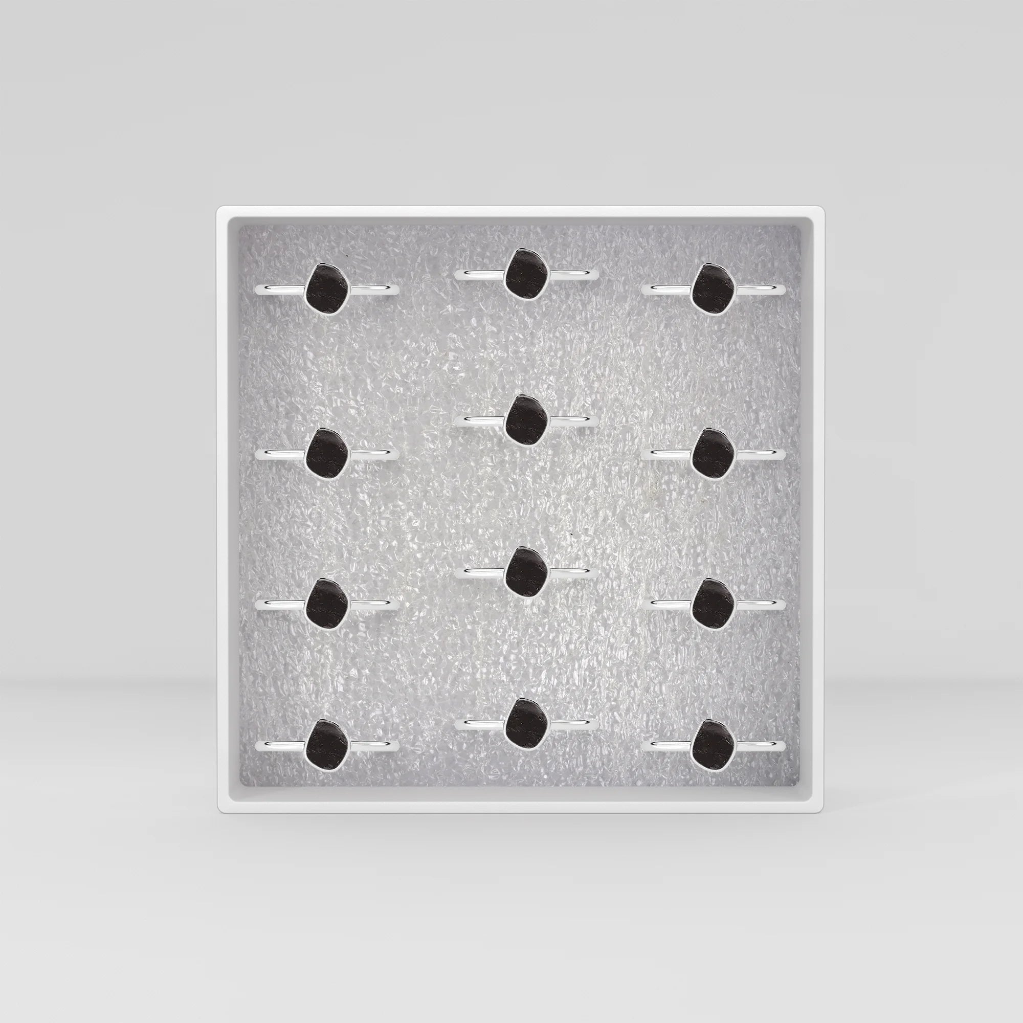 shungite stackable bezel-set ring