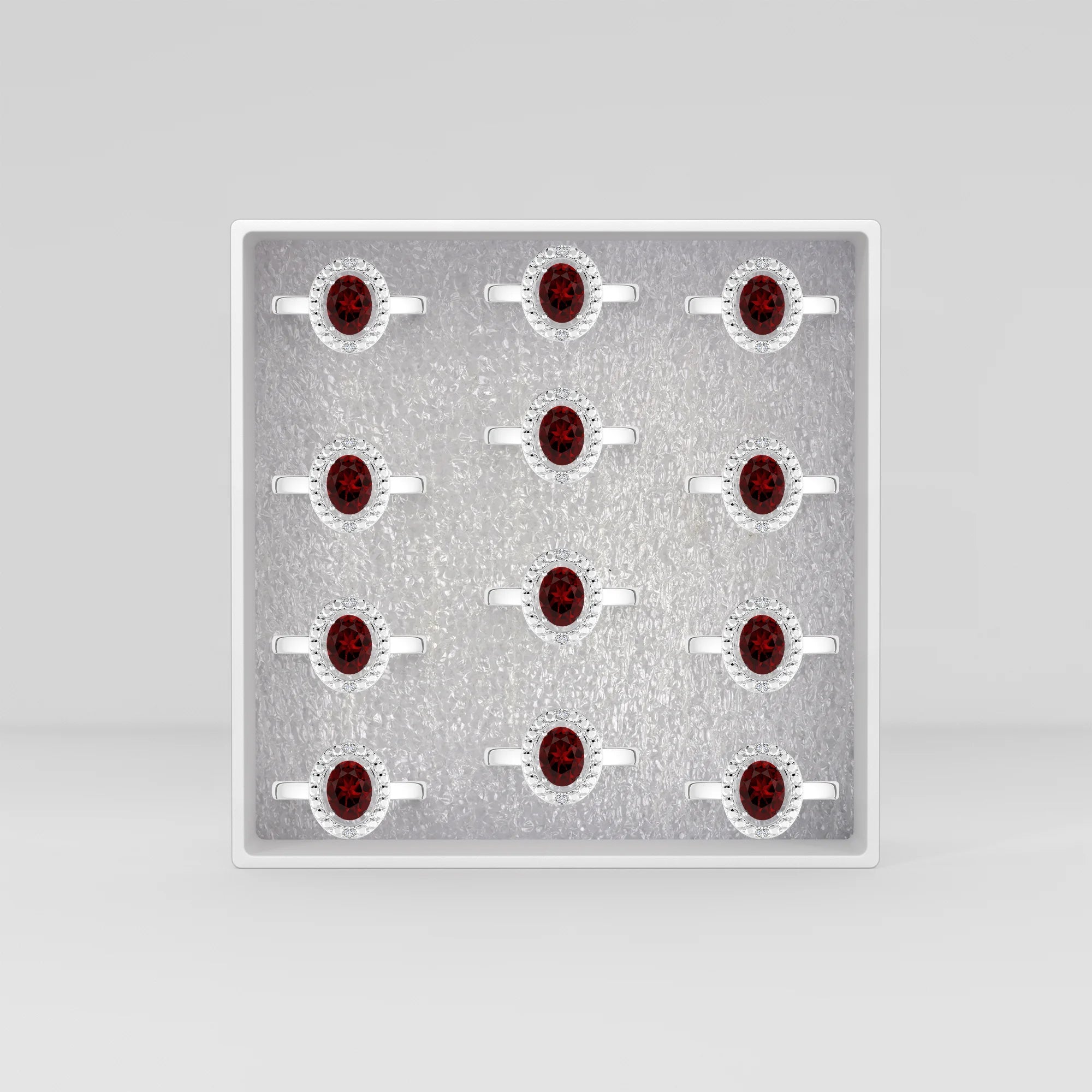 garnet prong-set ring