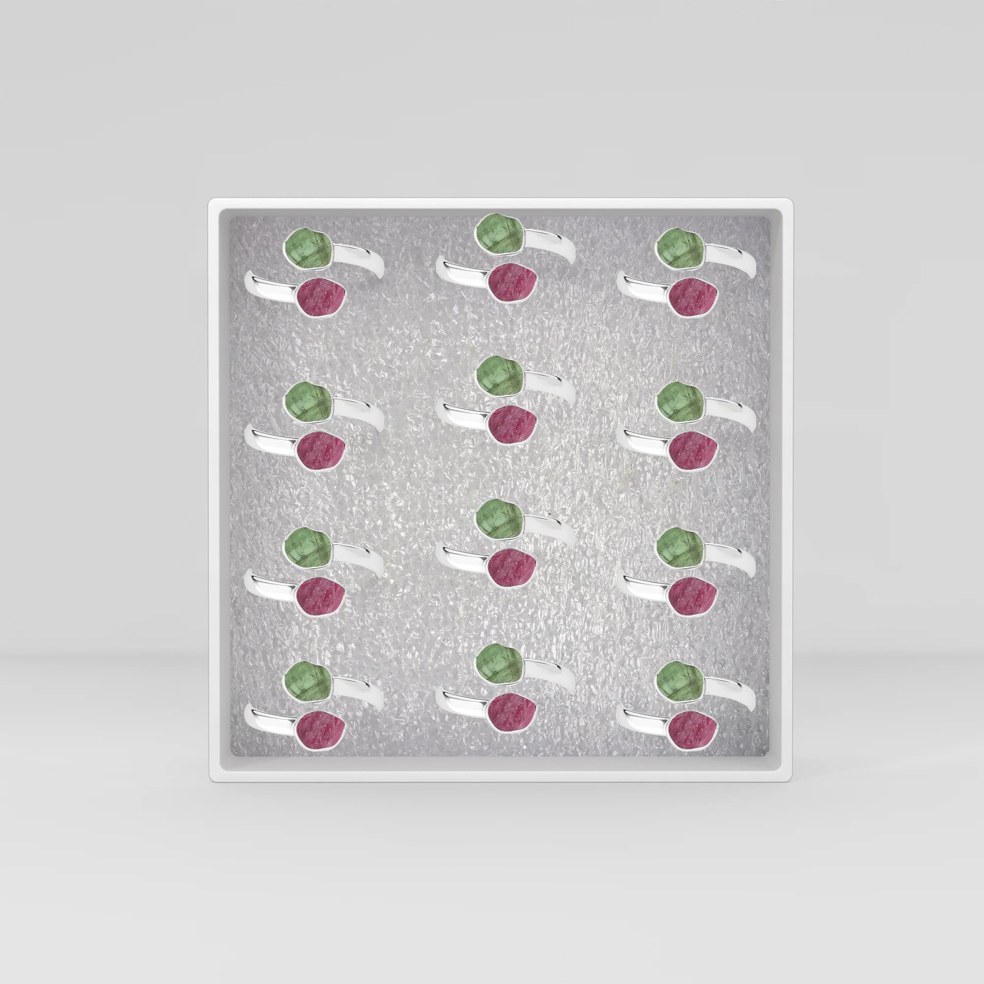 green tourmaline-pink tourmaline-pink ourmaline-pink ourmaline-pink ourmaline-pink ourmaline bezel-set ring