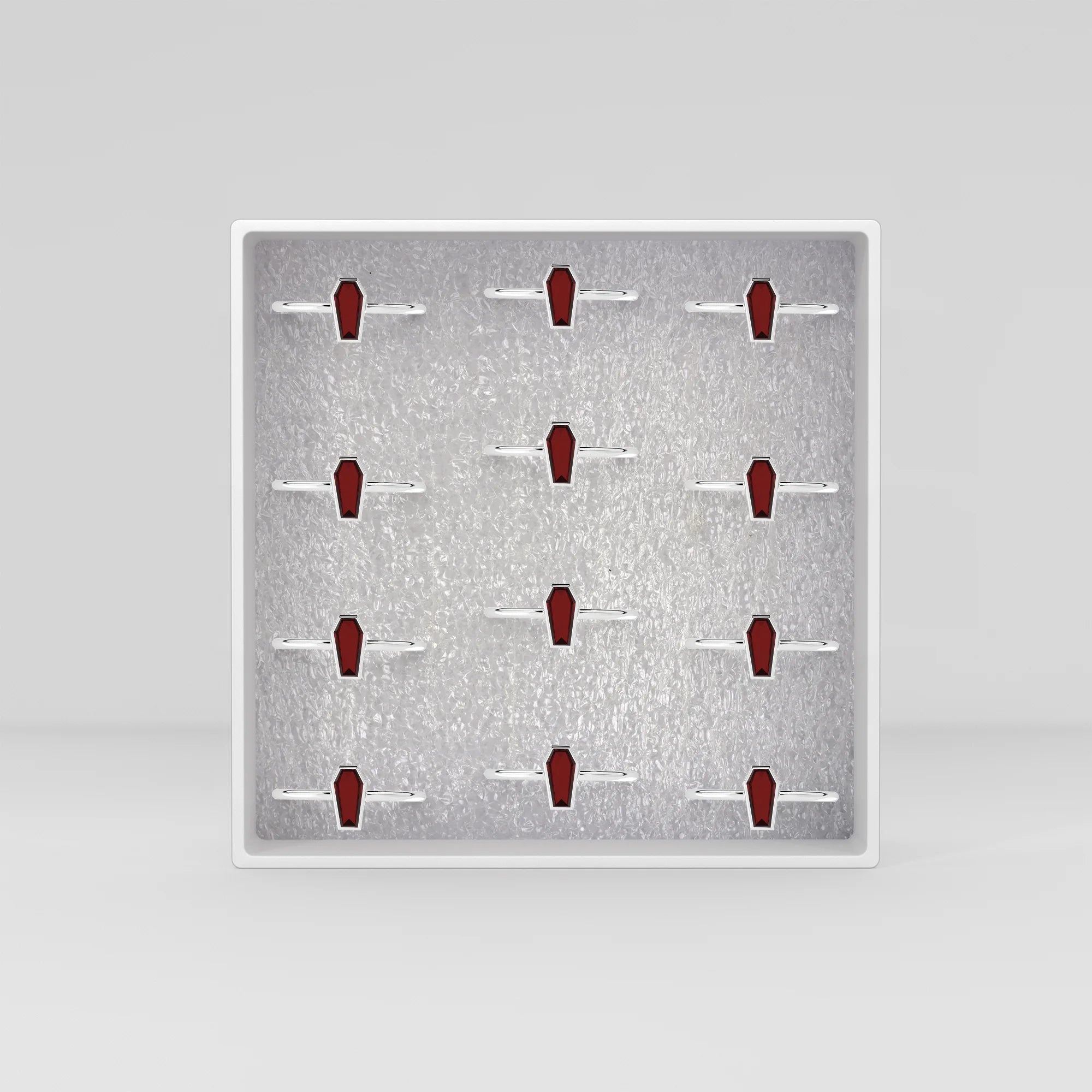 garnet bezel-set ring