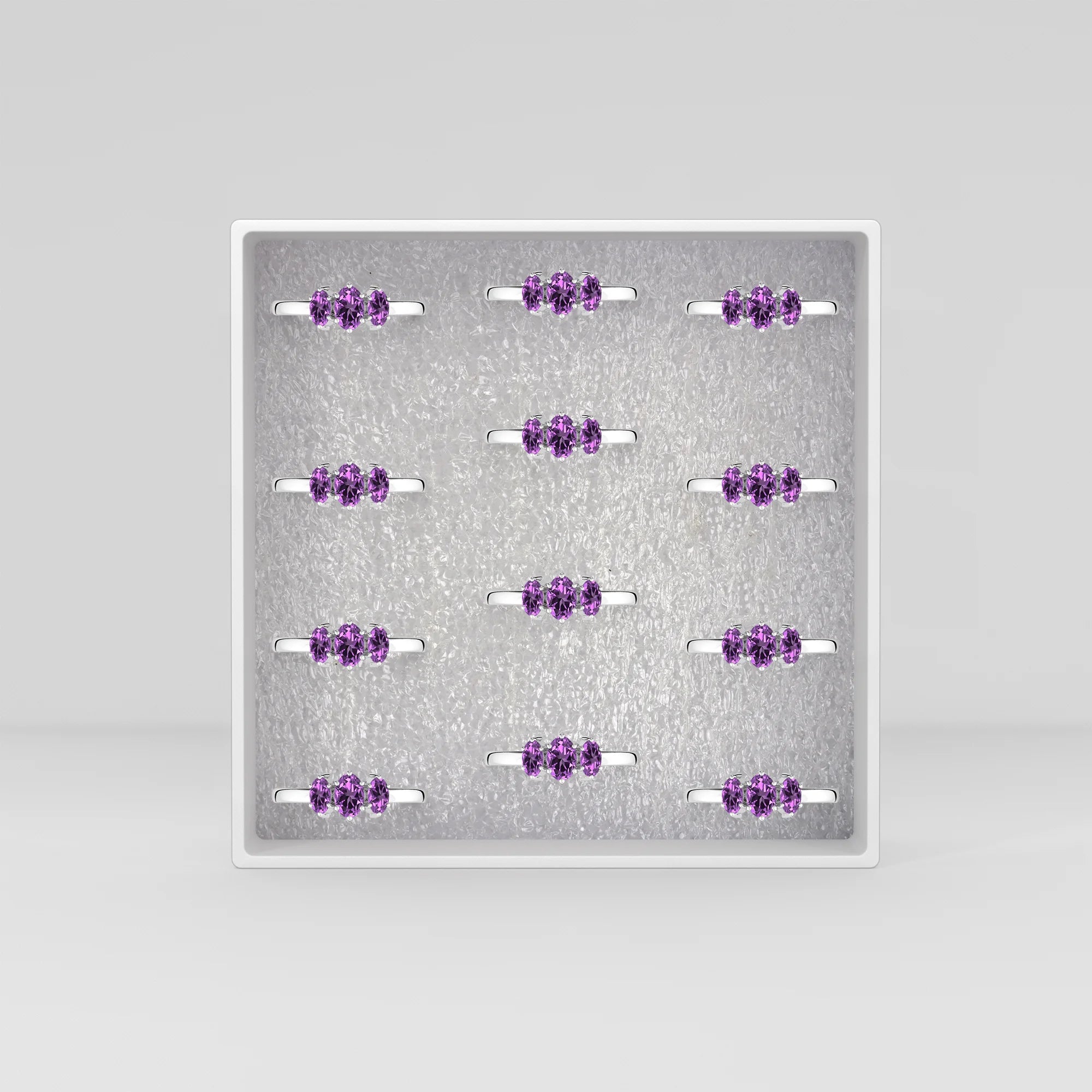 amethyst prong-set ring