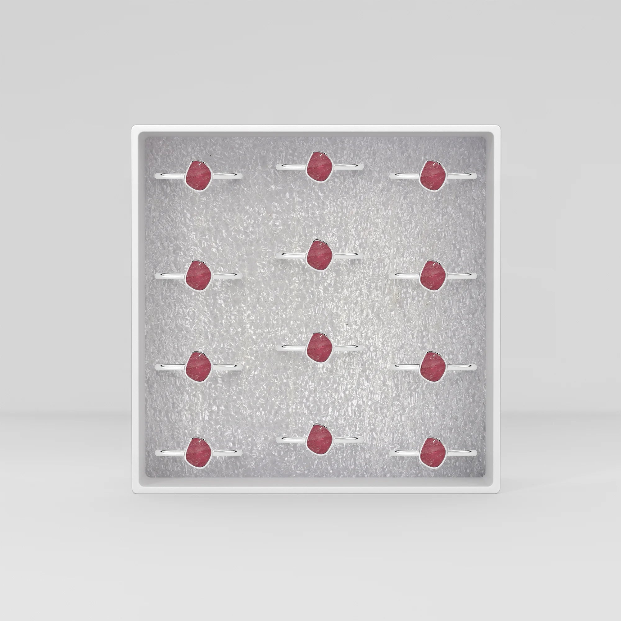 pink tourmaline stackable bezel-set ring