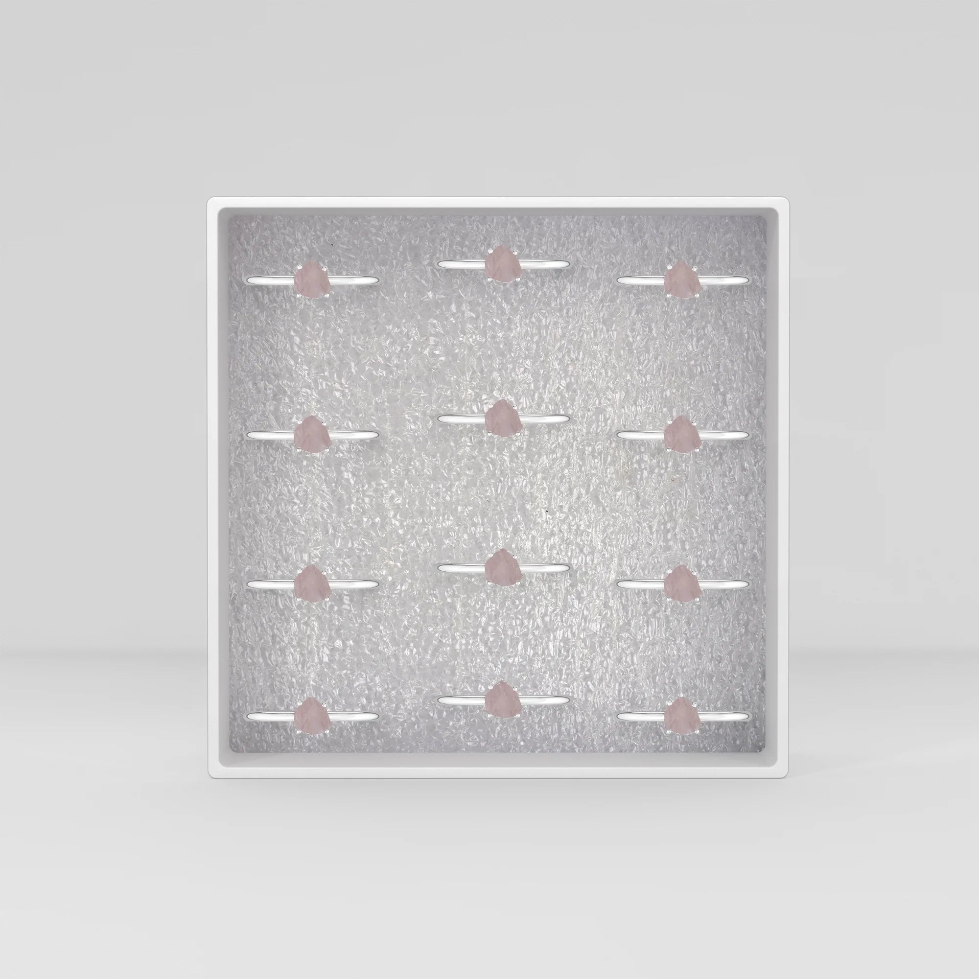 morganite stackable prong-set ring