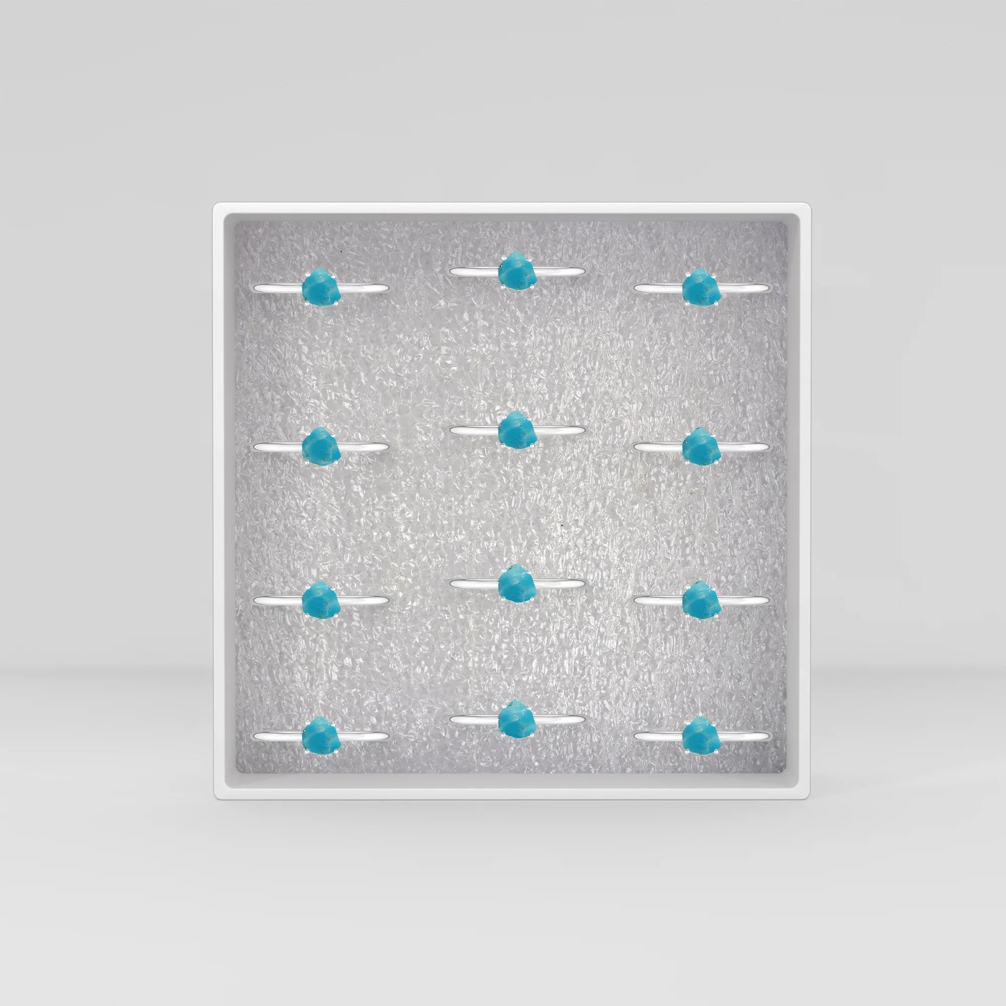 turquoise stackable prong-set ring