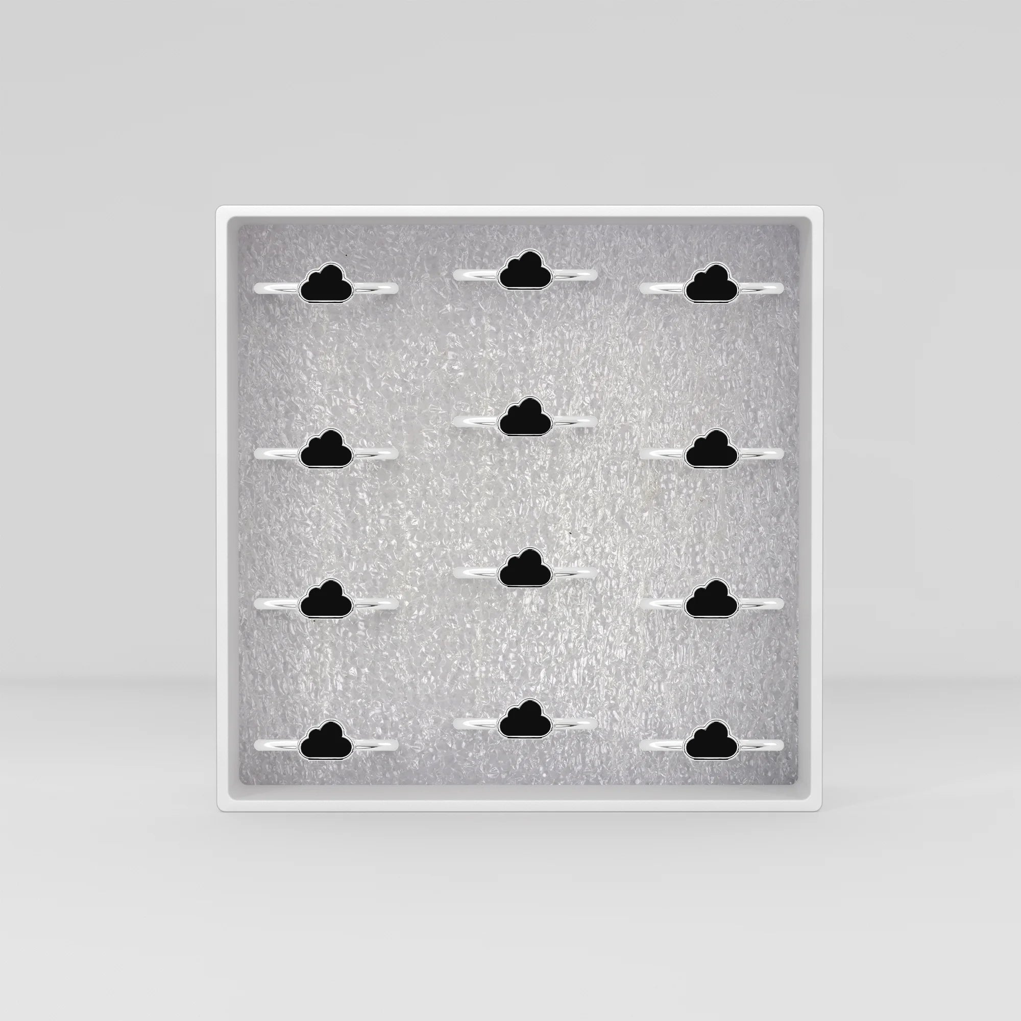 black tourmaline stackable bezel-set ring