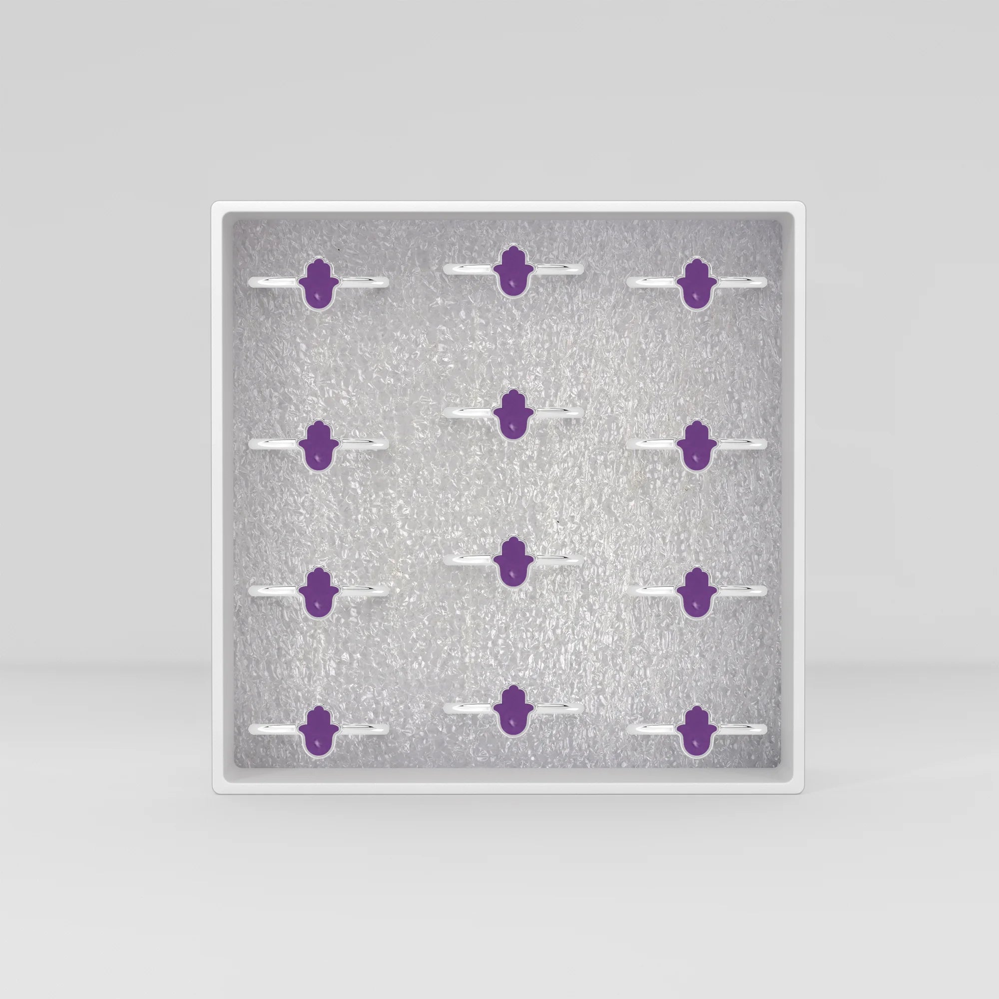 amethyst stackable bezel-set ring