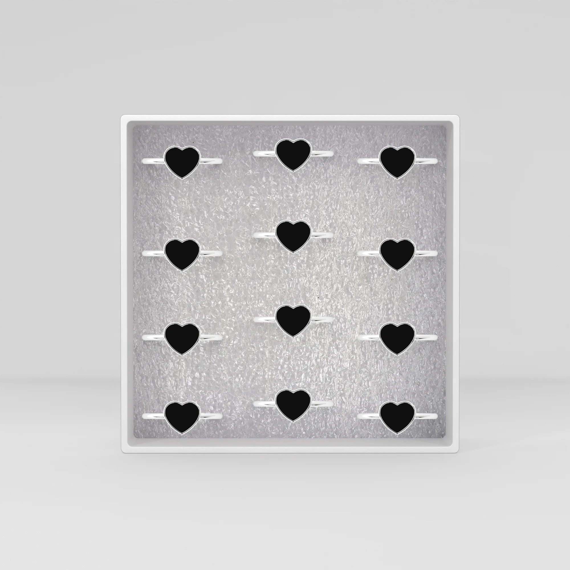 black tourmaline stackable bezel-set ring