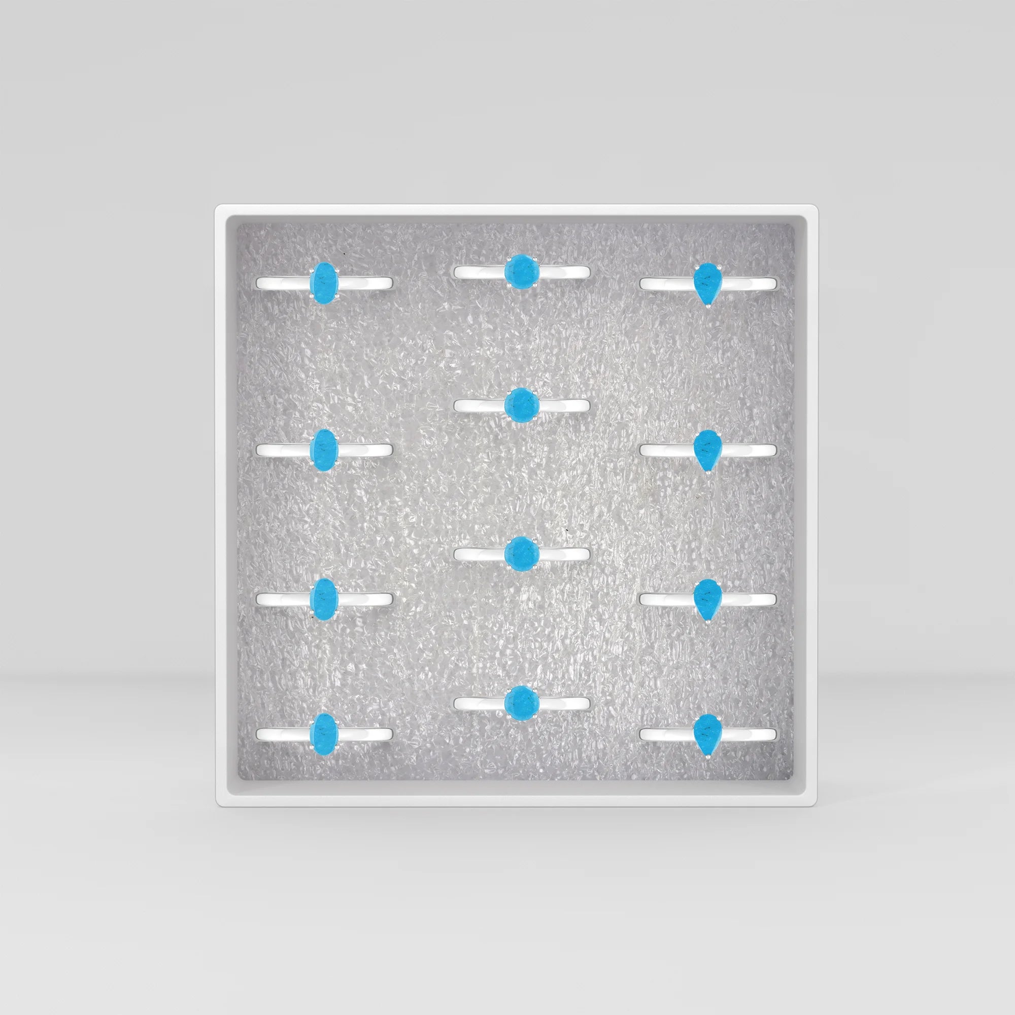 white topaz stackable prong-set ring