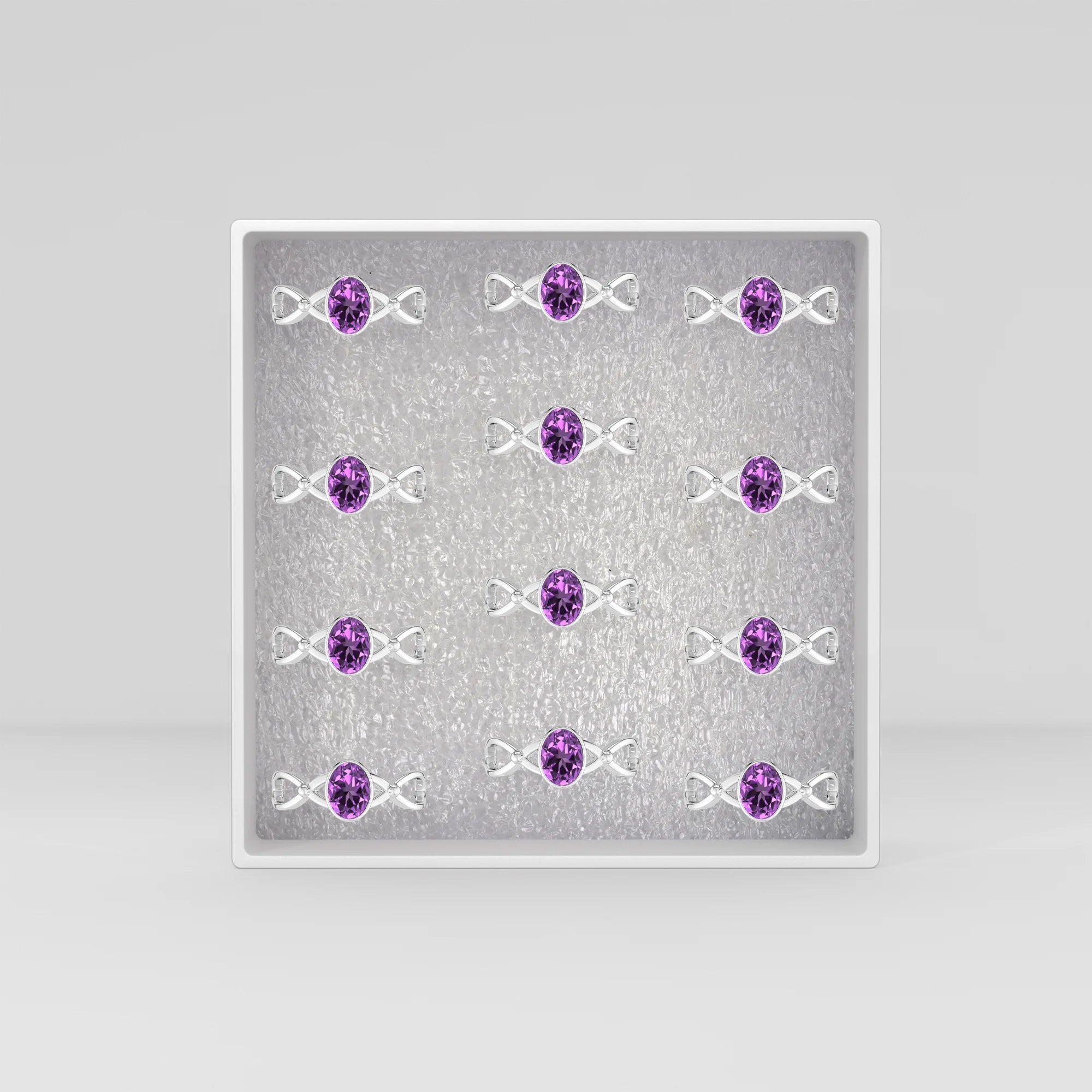 amethyst bezel-set ring