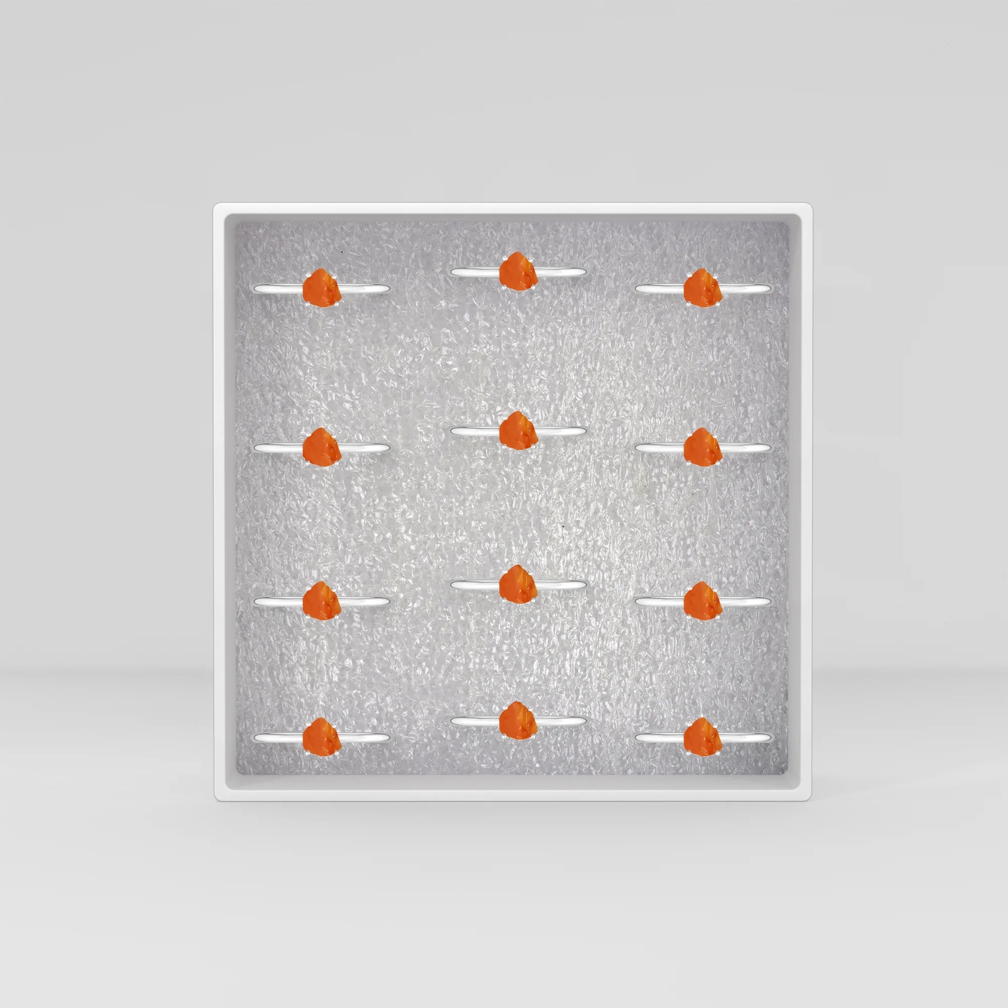 carnelian stackable prong-set ring