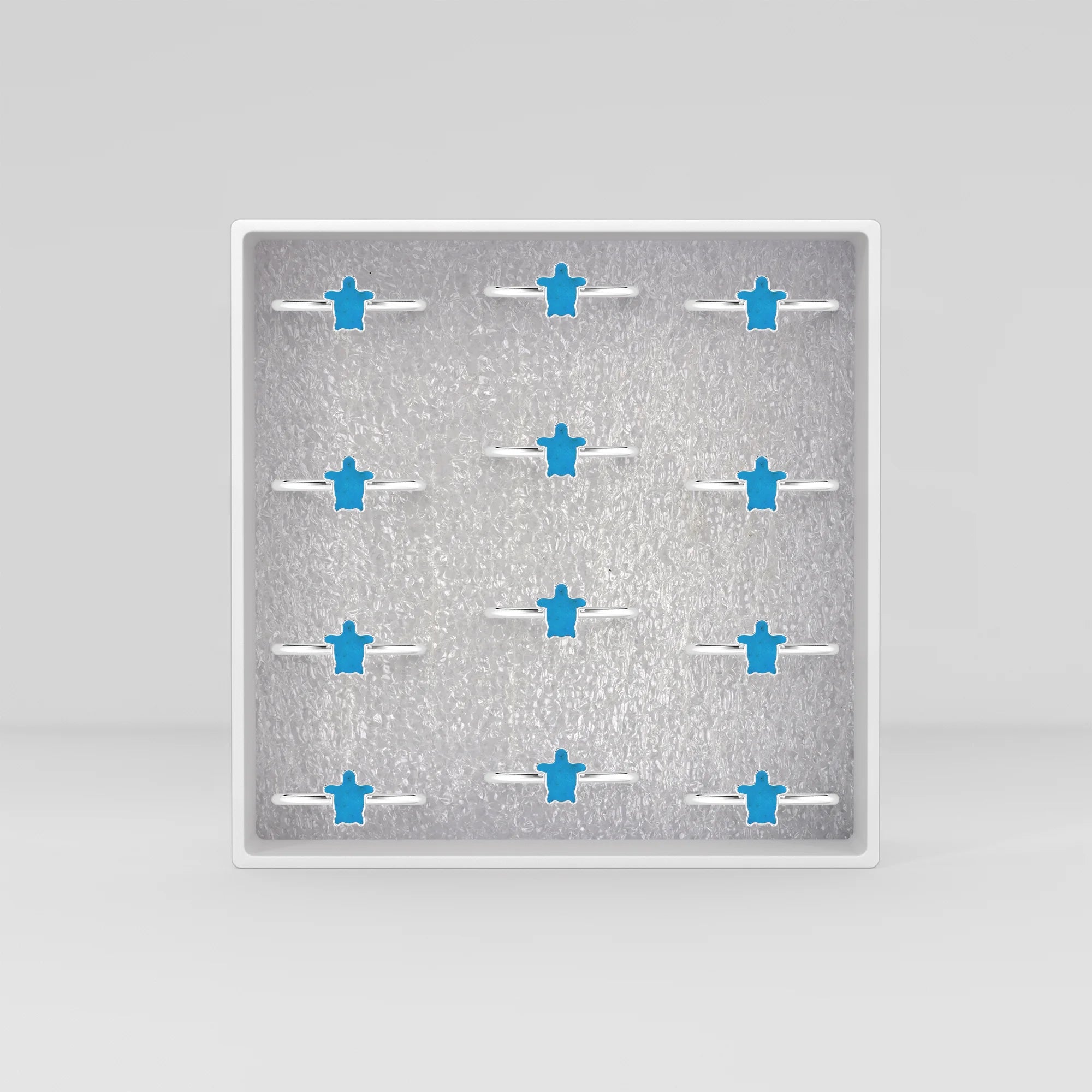 turquoise stackable bezel-set ring