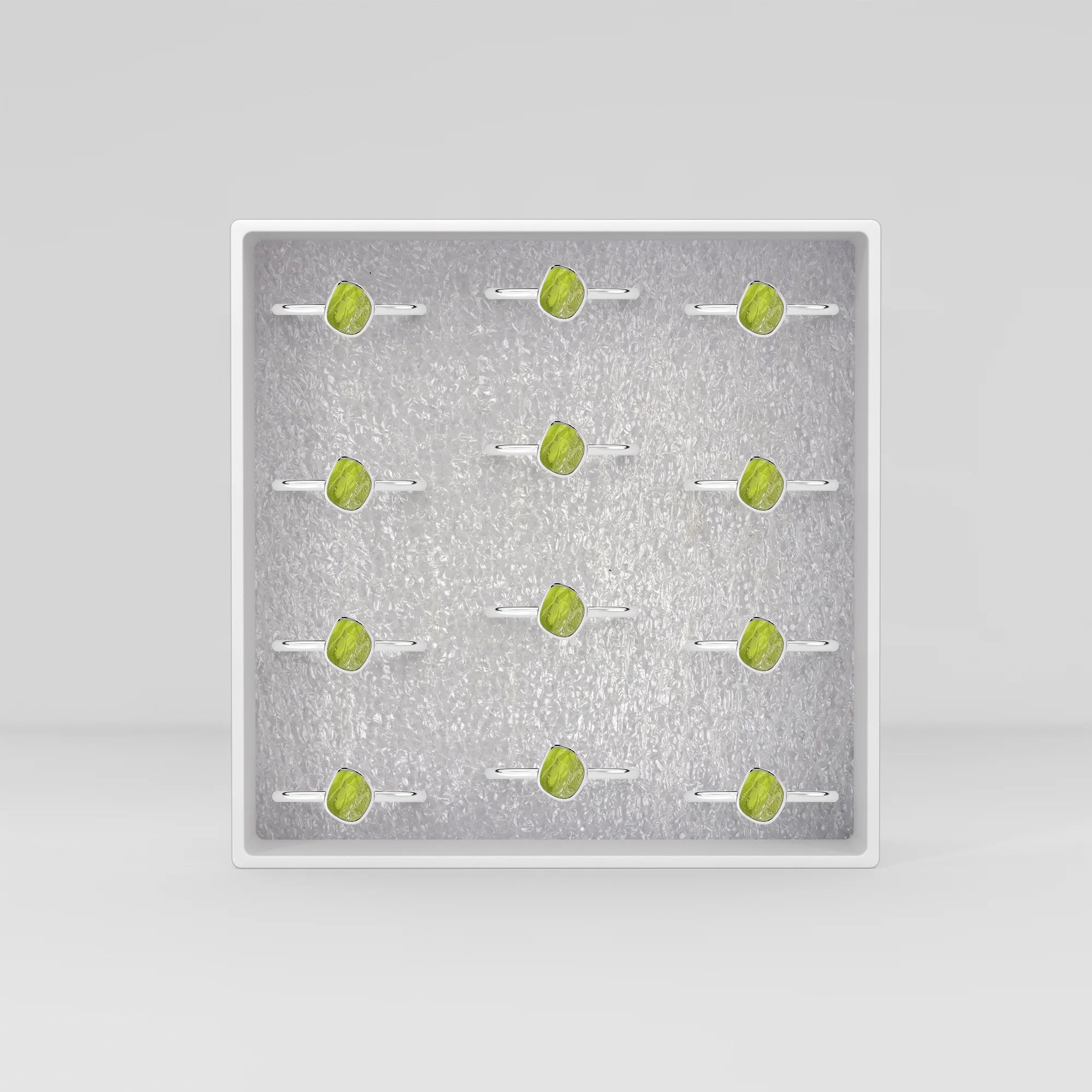 peridot stackable bezel-set ring