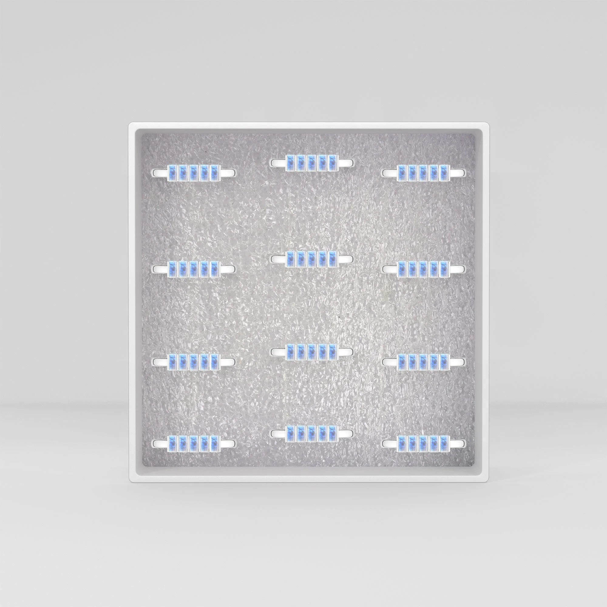 rainbow-moonstone bezel-set ring