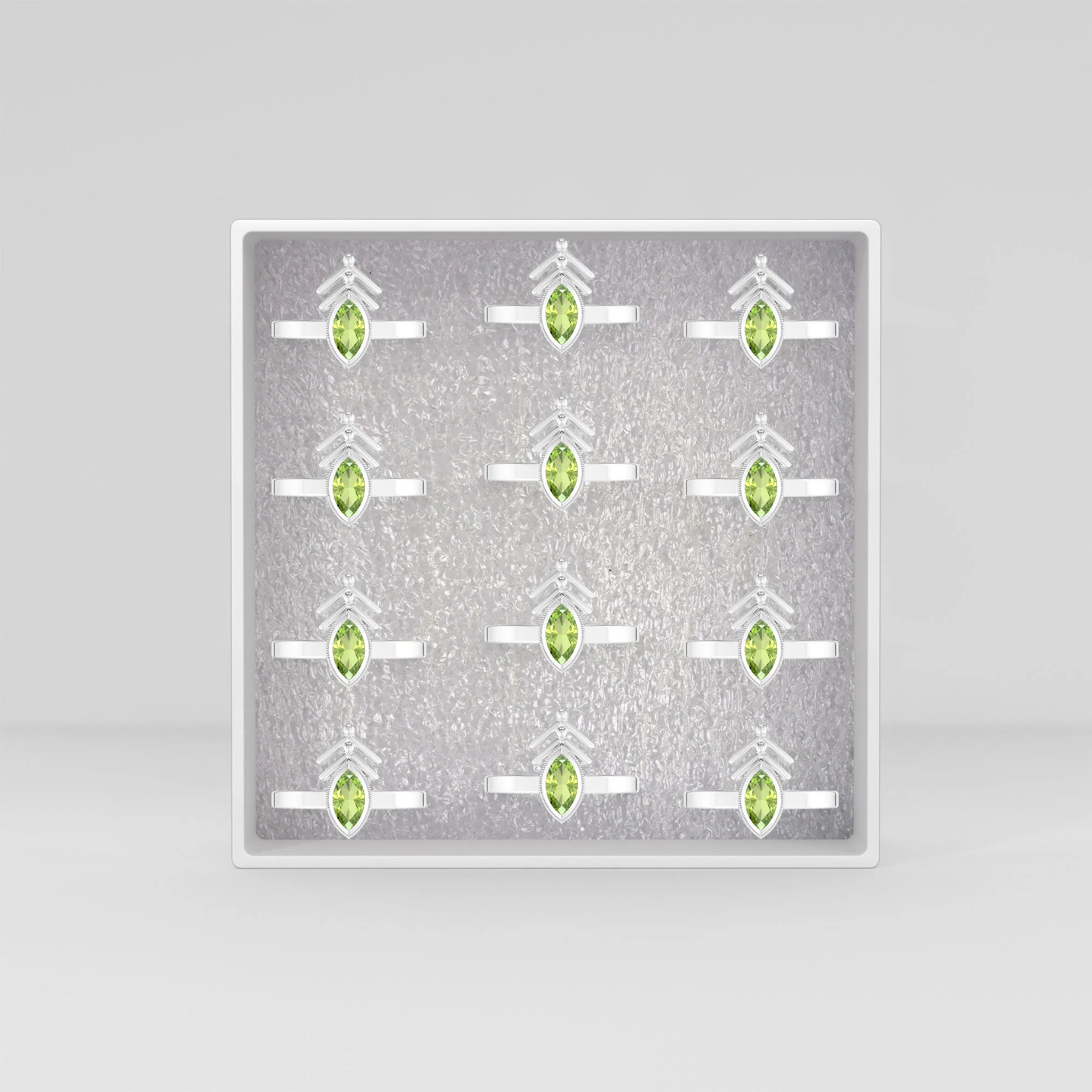 peridot bezel-set ring