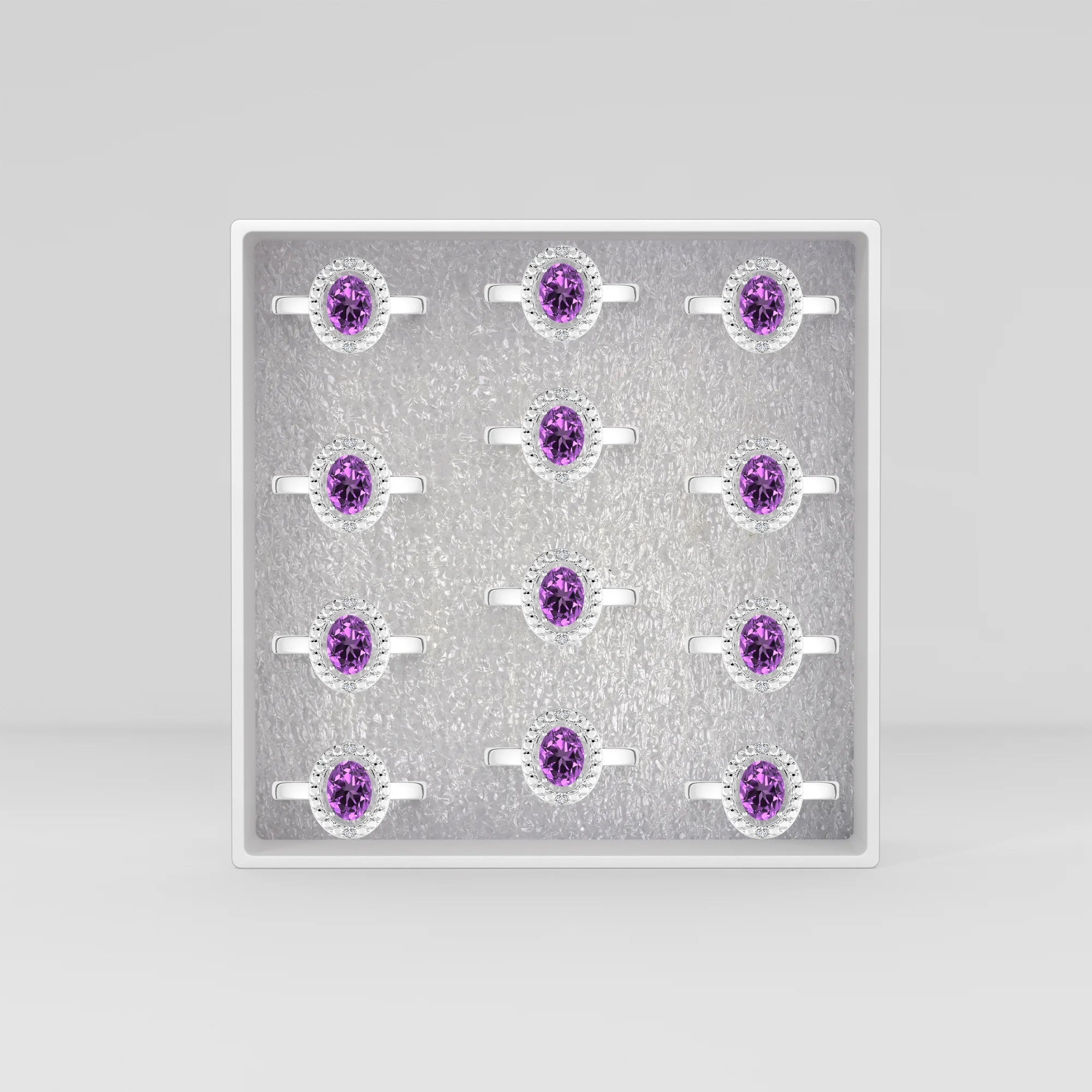 amethyst prong-set ring