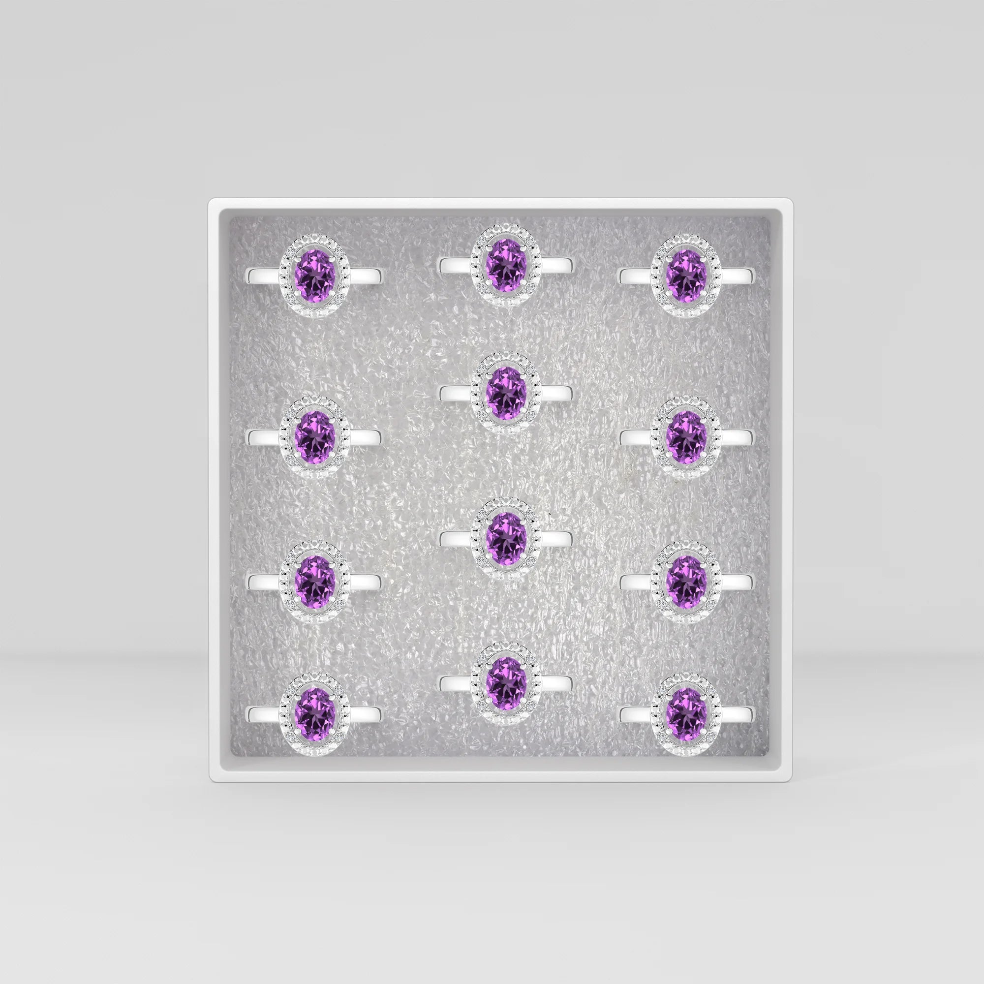 amethyst prong-set ring