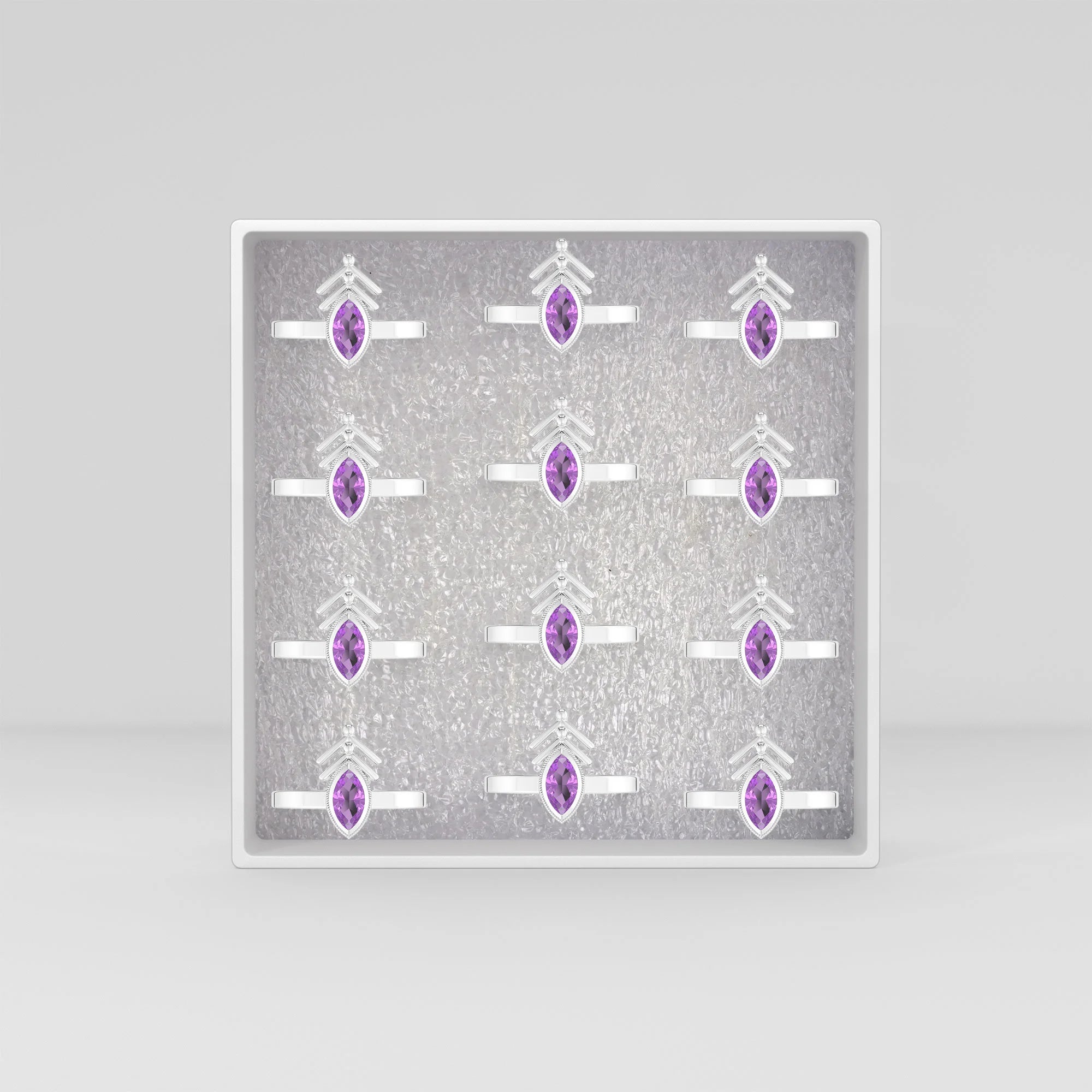 amethyst bezel-set ring