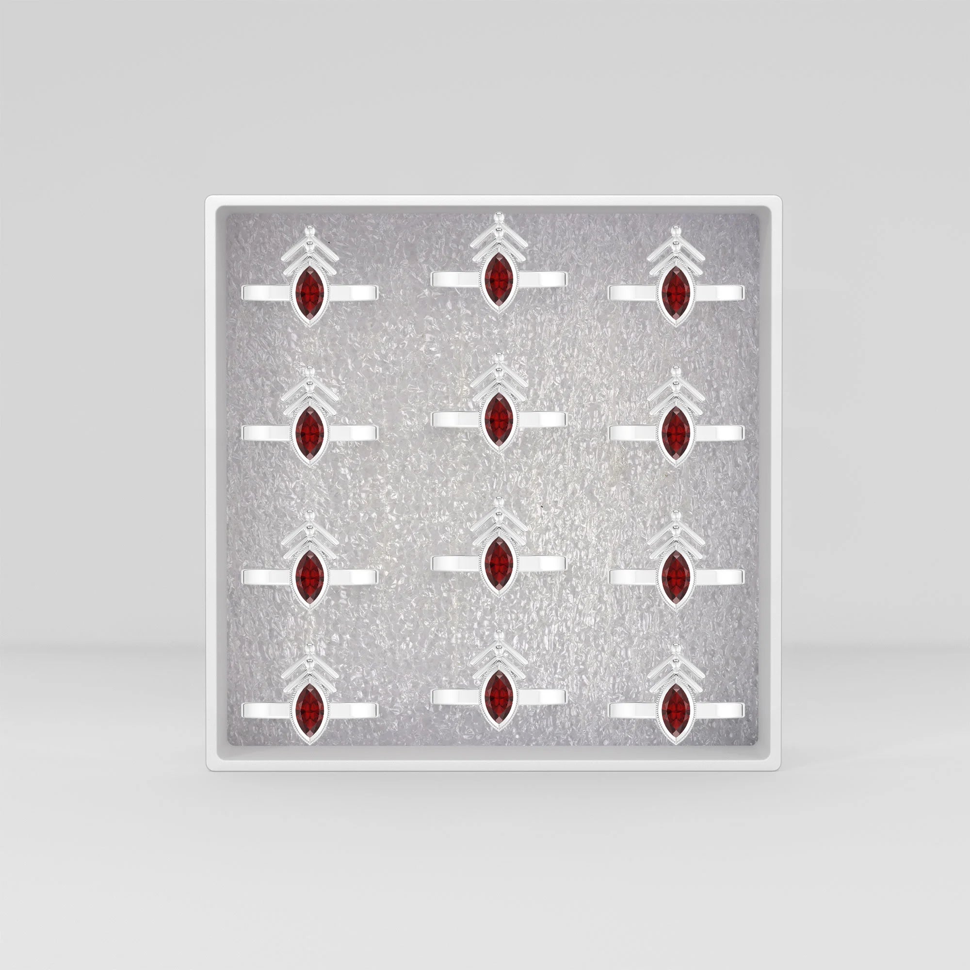 garnet bezel-set ring