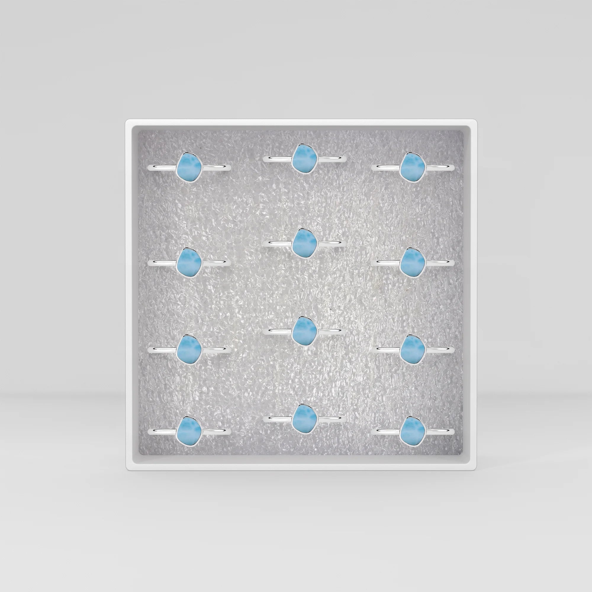 larimar stackable bezel-set ring