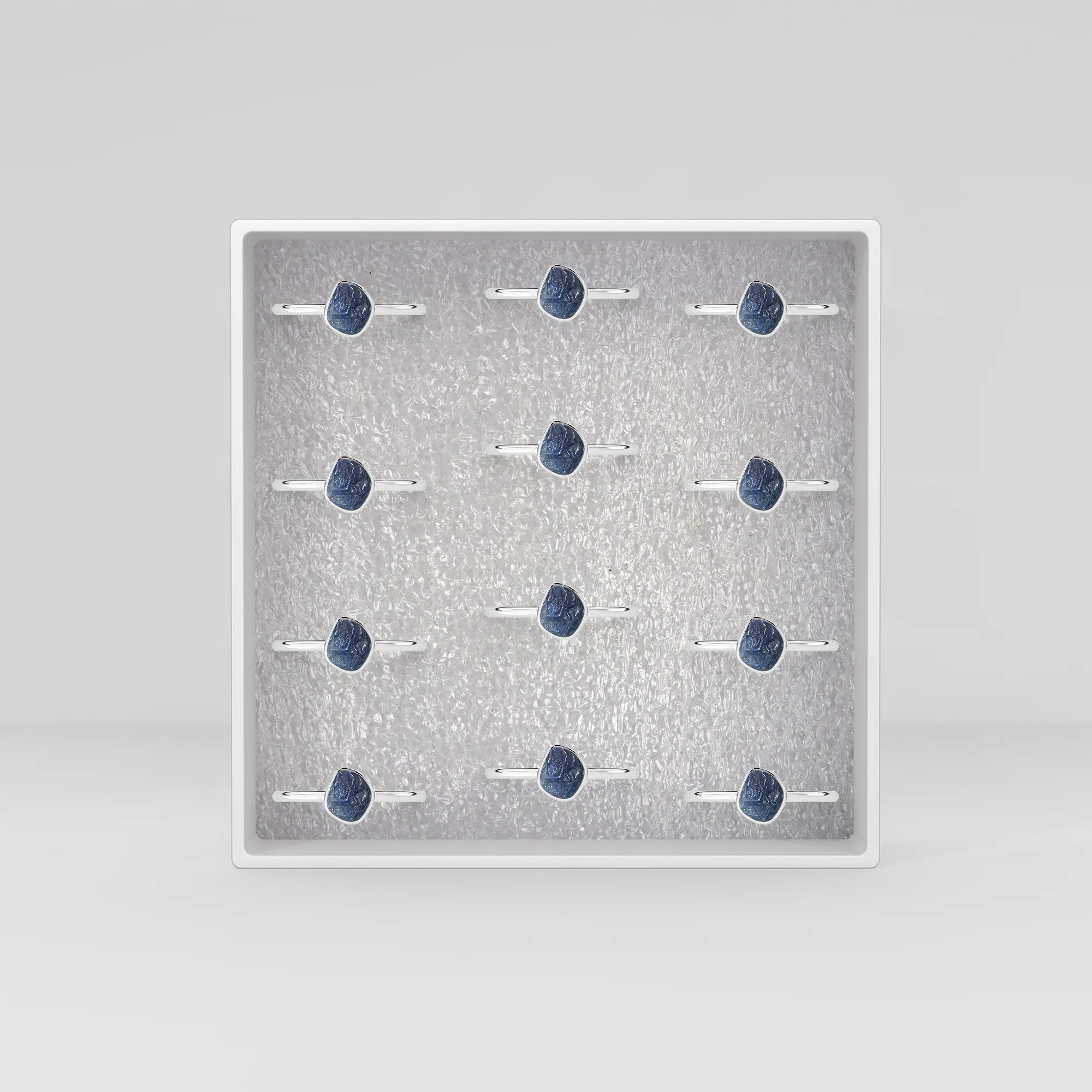 blue sapphire stackable bezel-set ring