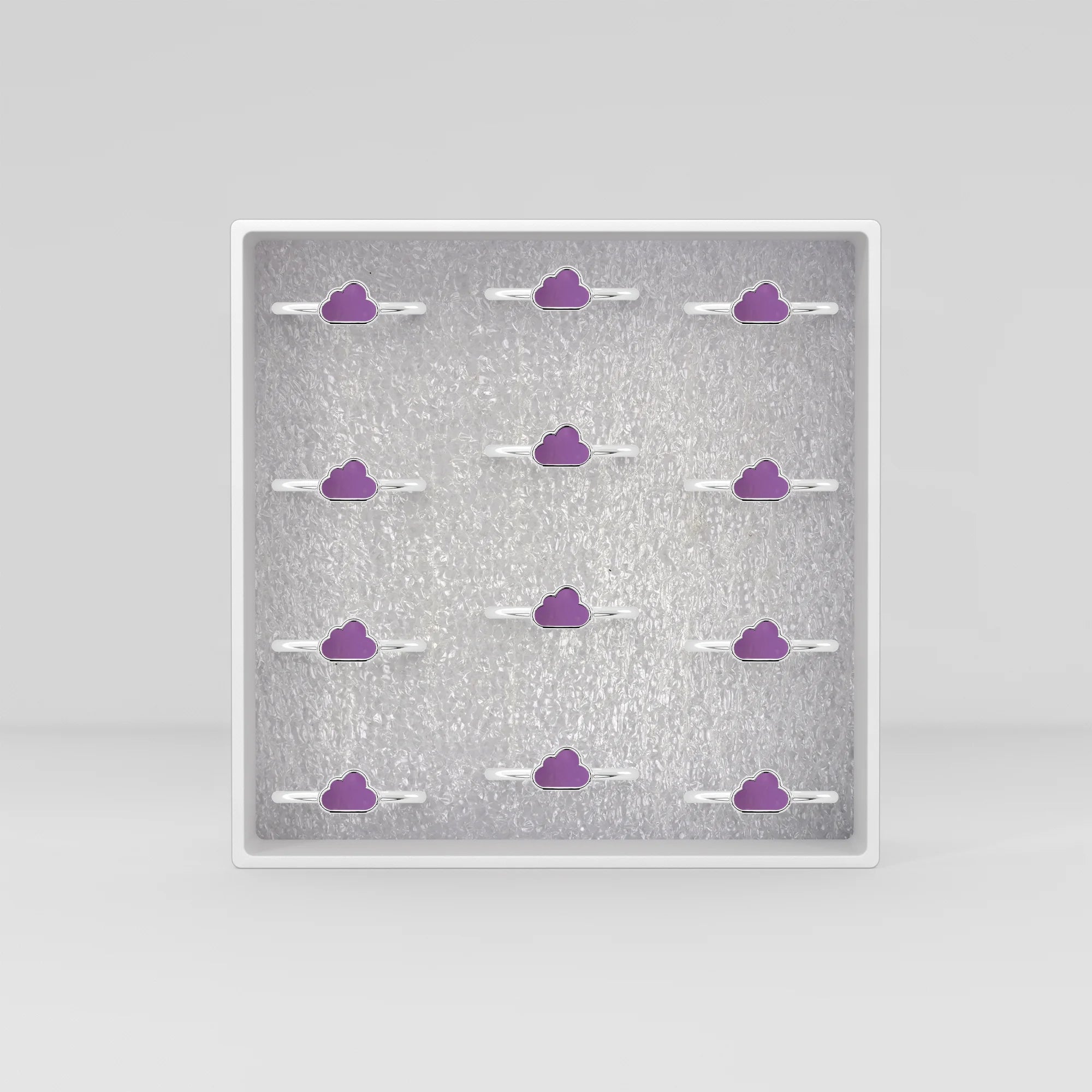 amethyst stackable bezel-set ring