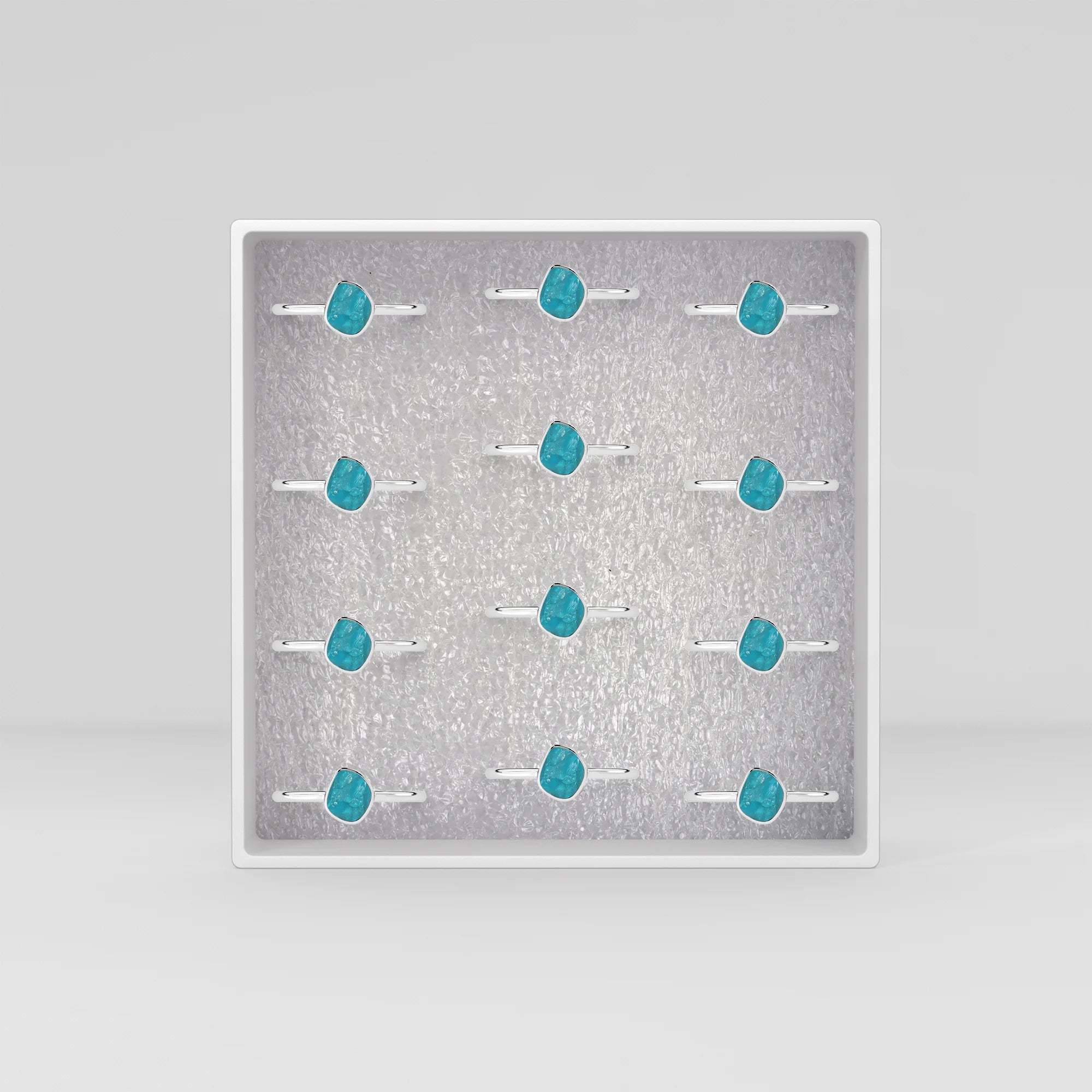 paraiba apatite stackable bezel-set ring