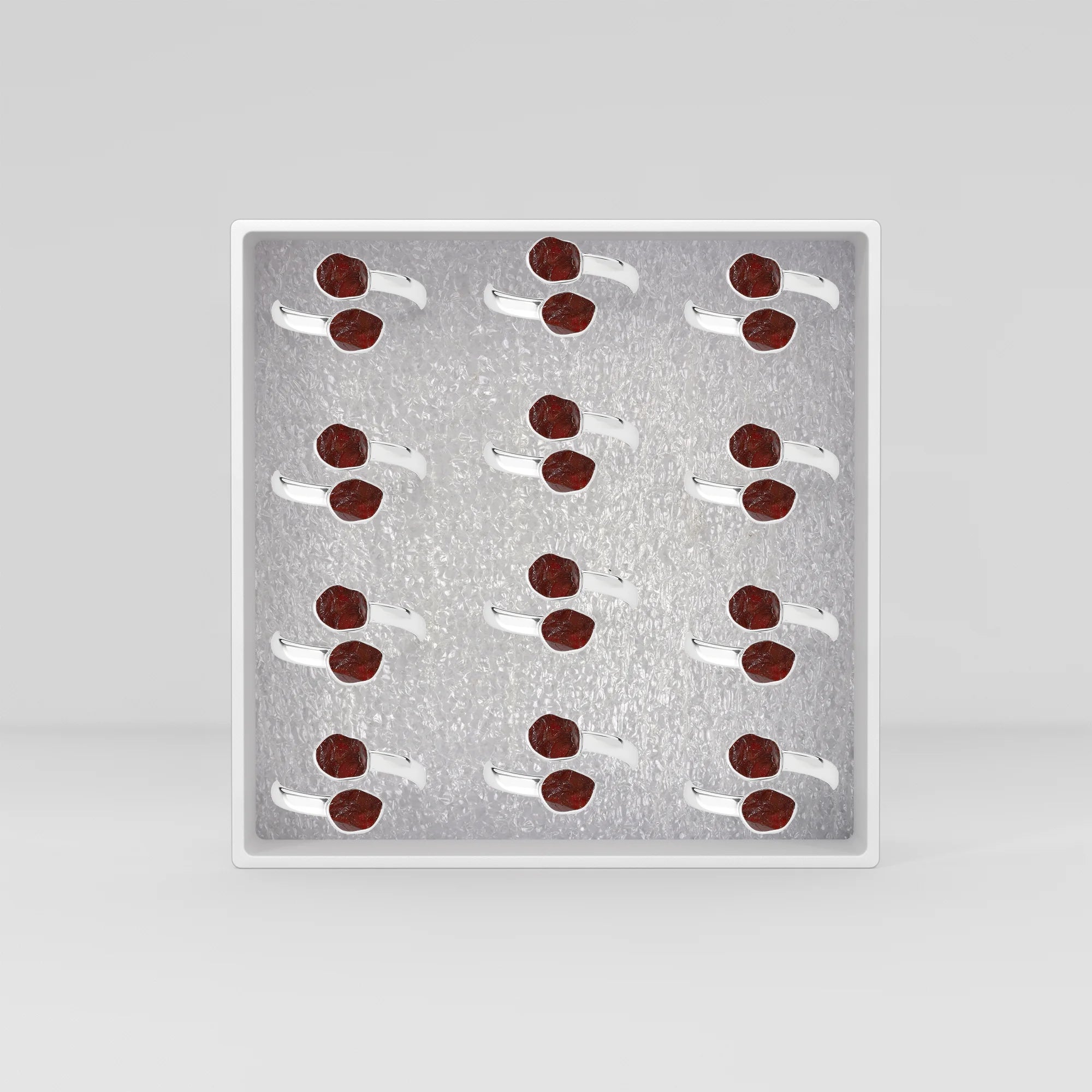 garnet bezel-set ring