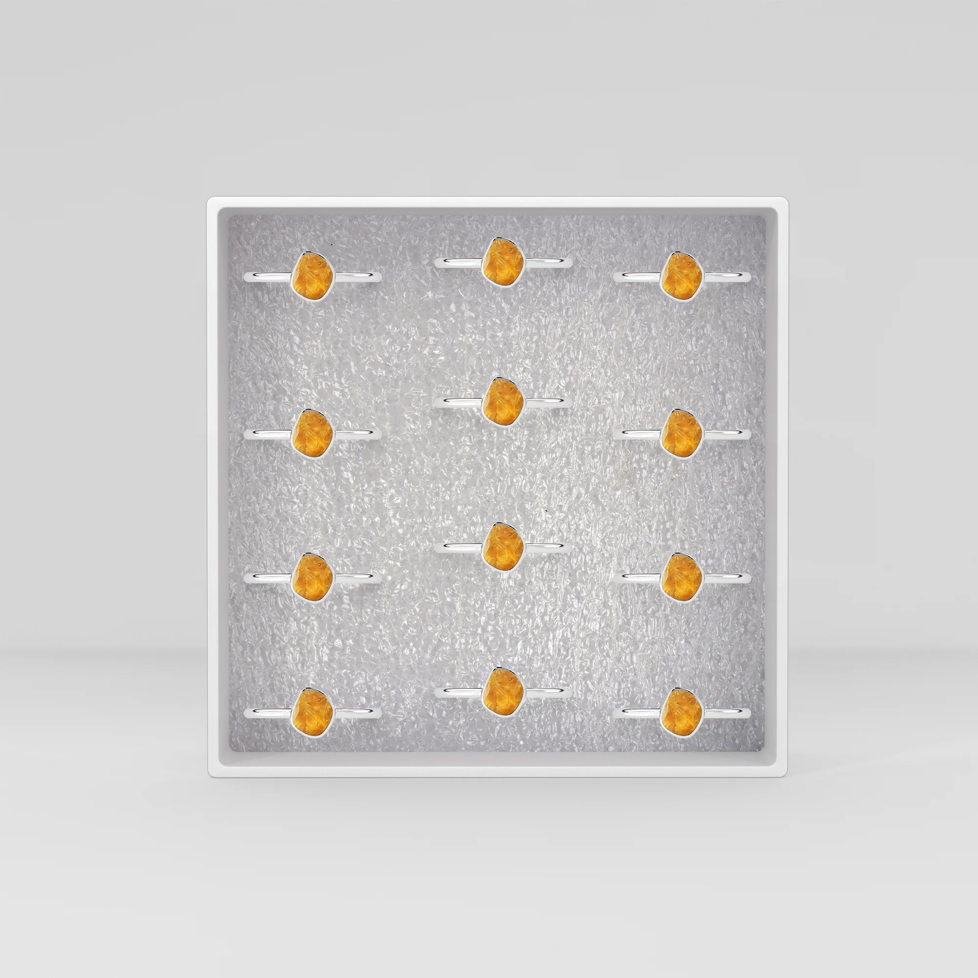 citrine stackable bezel-set ring