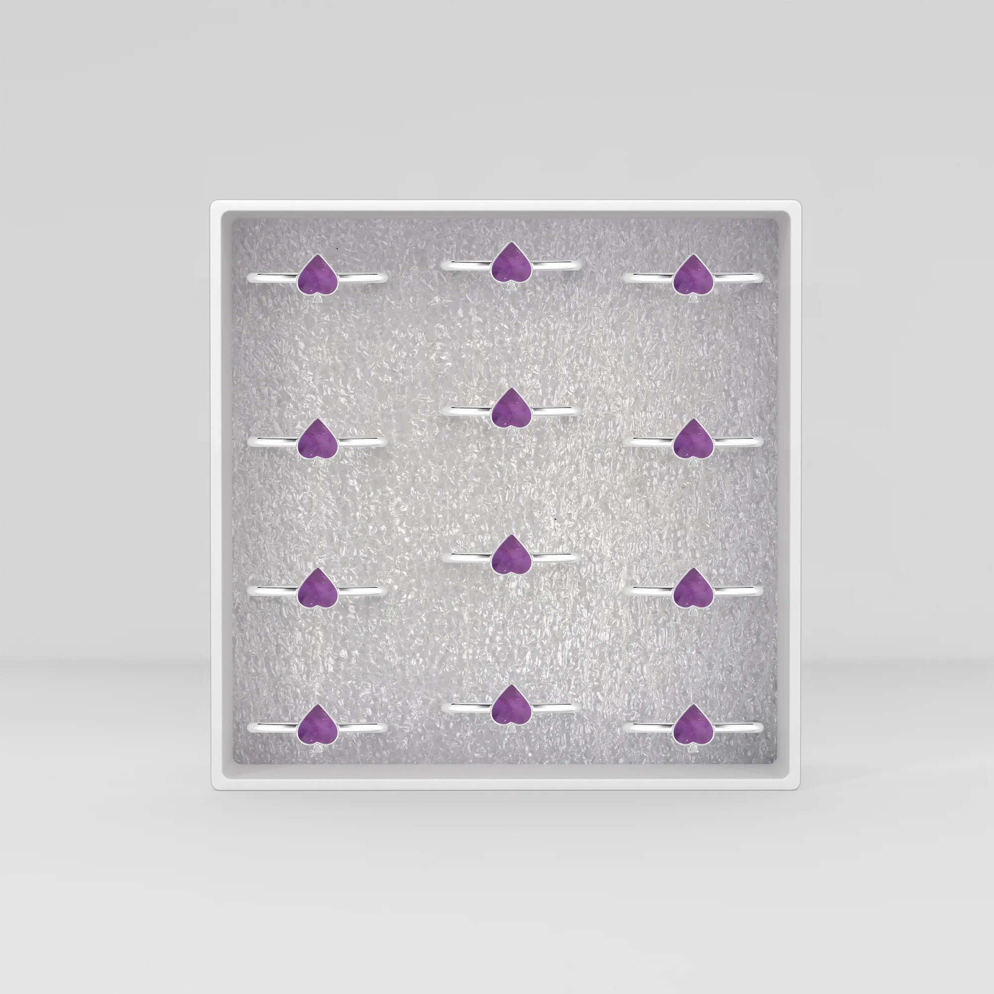 amethyst stackable bezel-set ring