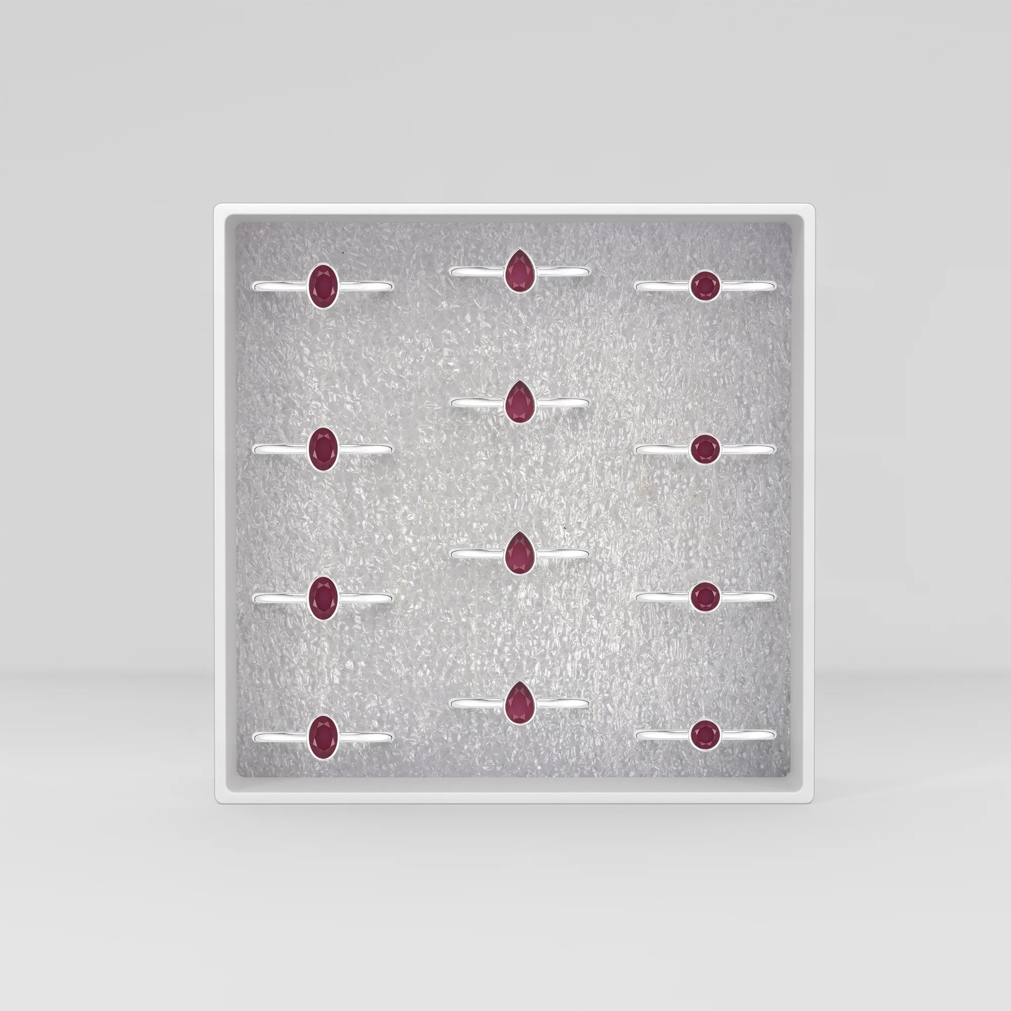 ruby stackable bezel-set ring