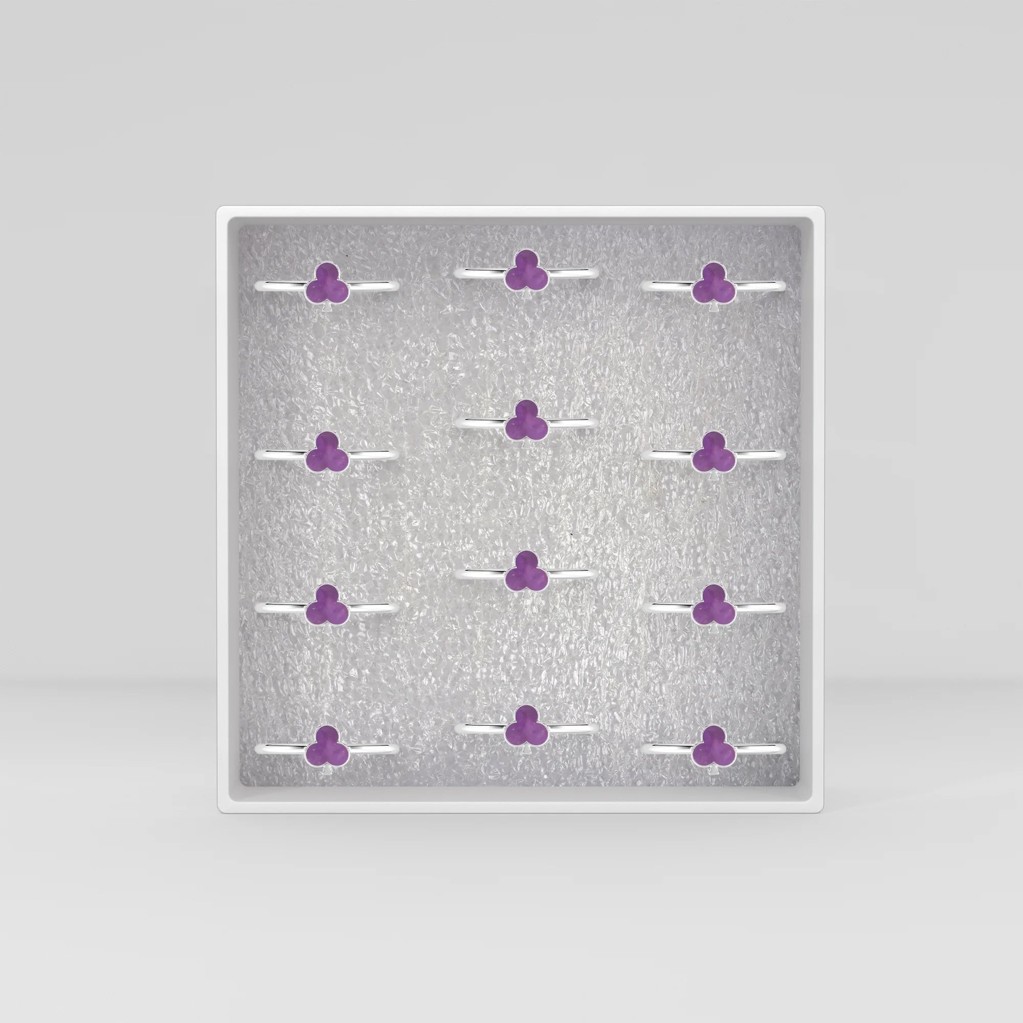 amethyst stackable bezel-set ring