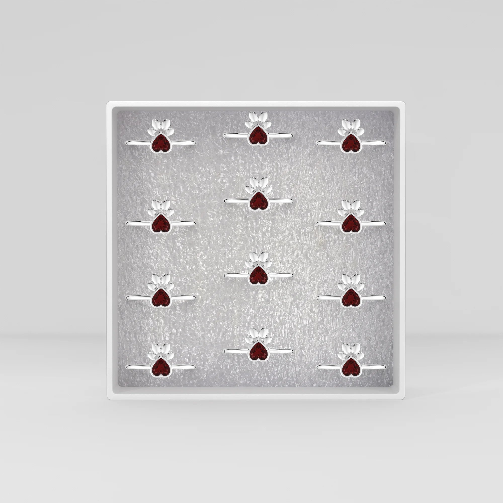 garnet bezel-set ring