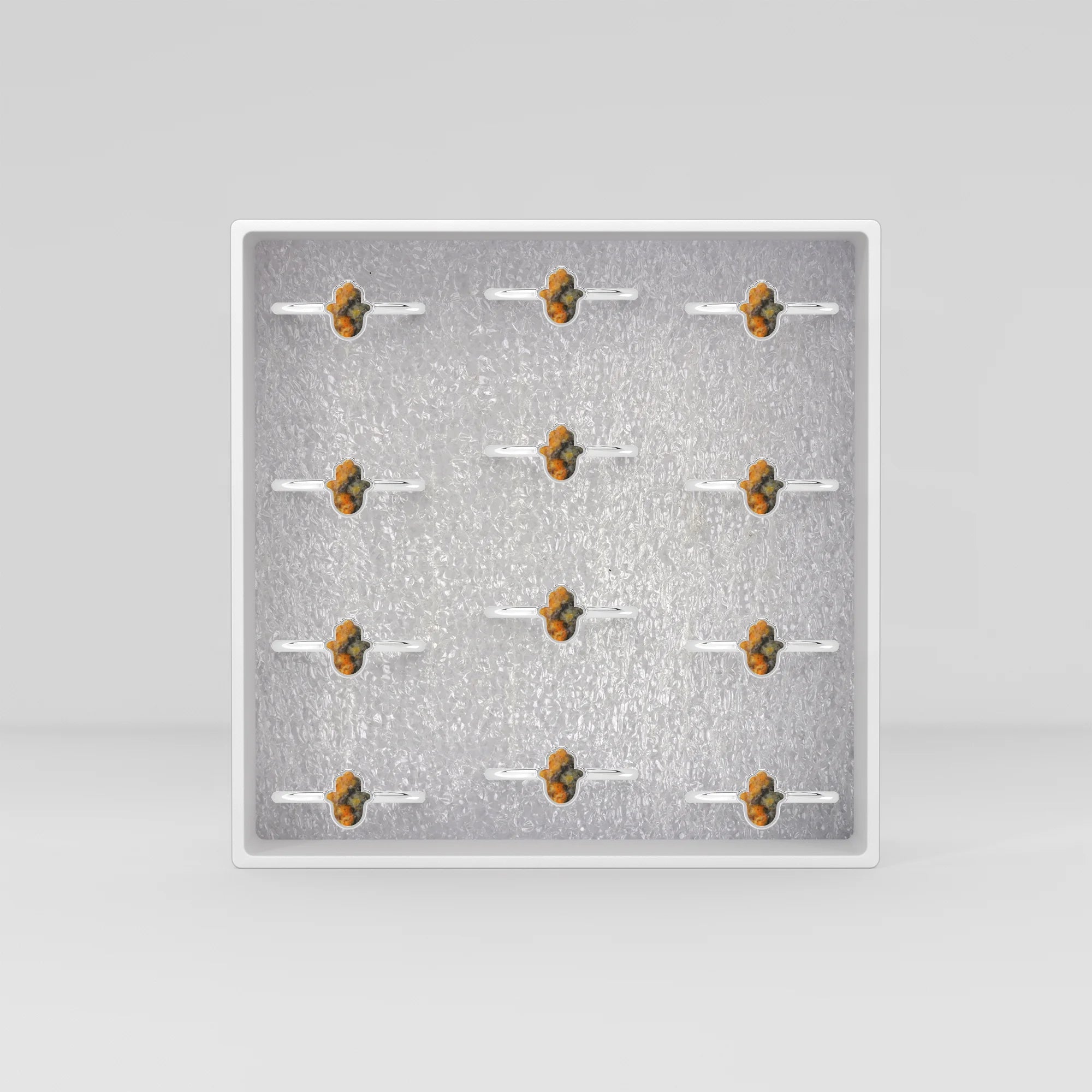 bumble bee stackable bezel-set ring