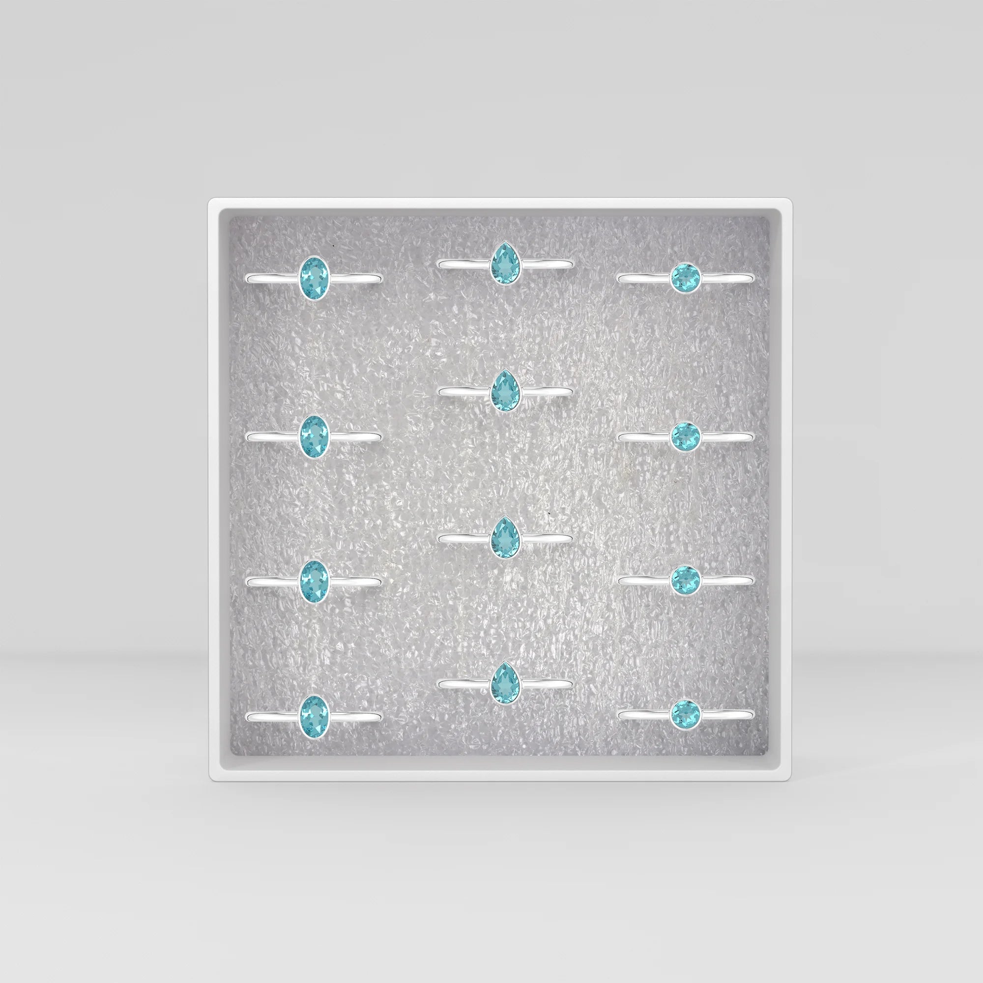 paraiba apatite stackable bezel-set ring