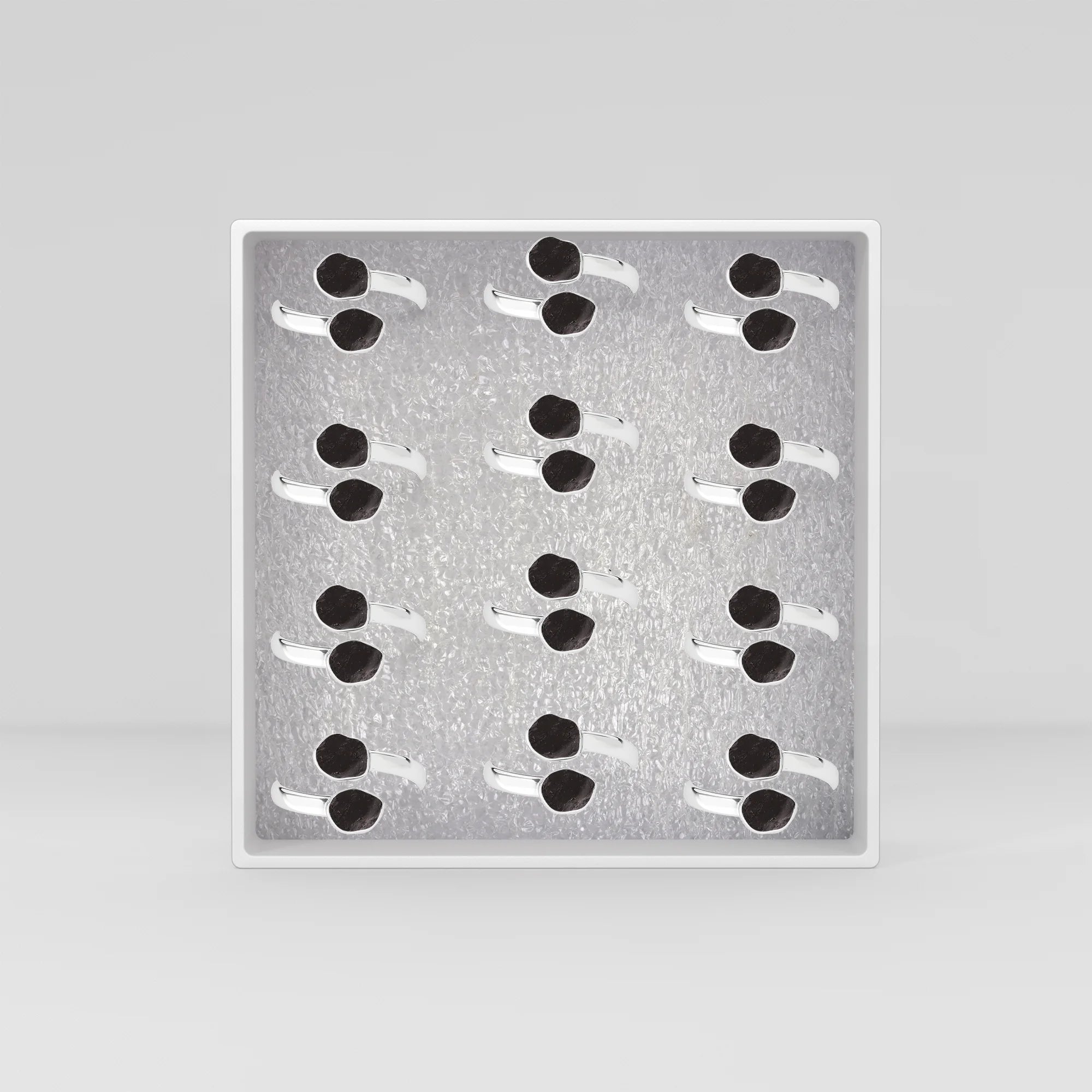 shungite bezel-set ring